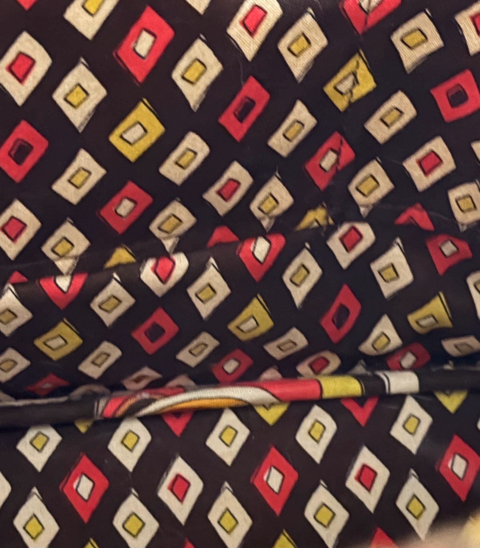 Vera Bradley Quilted Floral Tote Bag Brown Pink Yellow 6