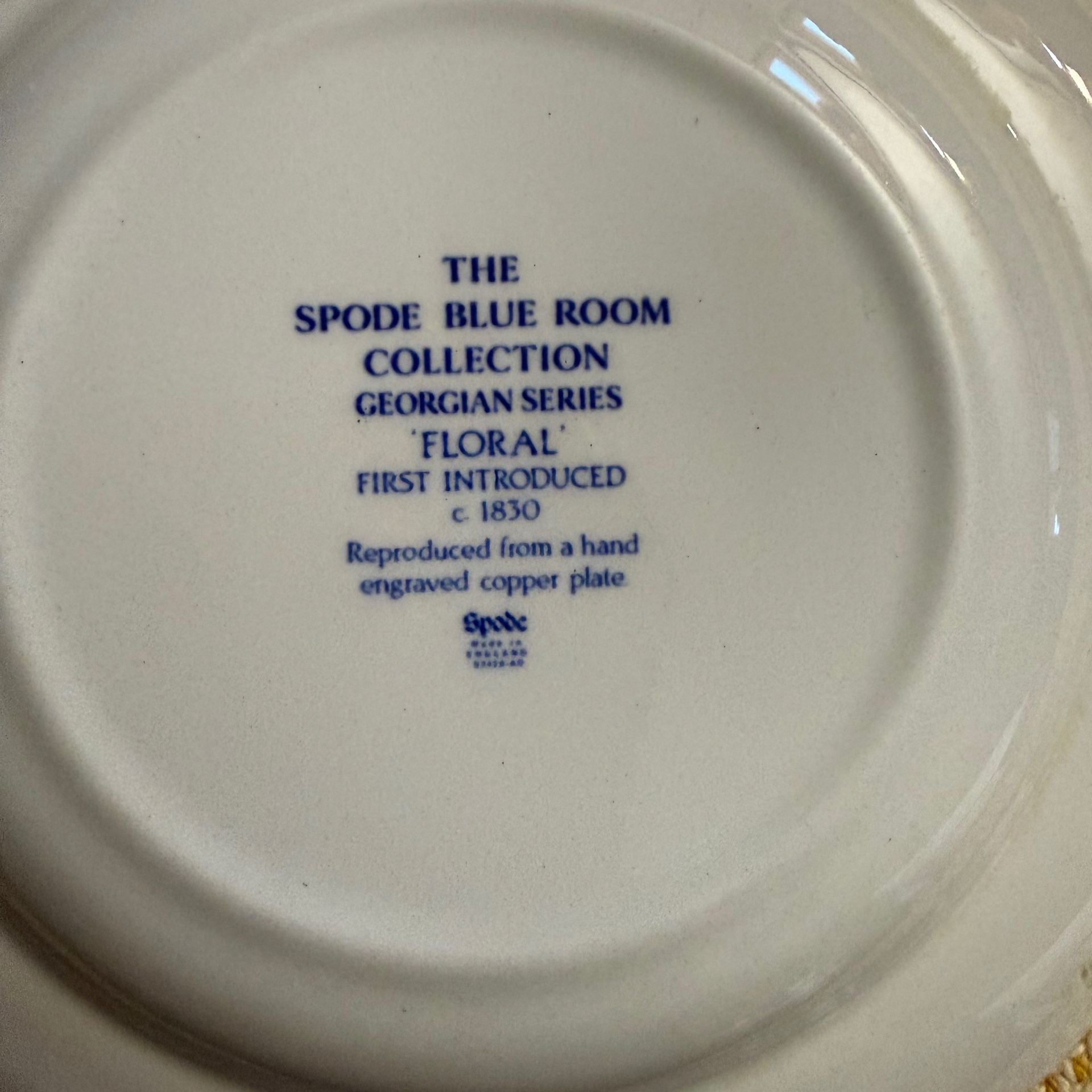 Spode Blue Room Collection Georgian Series Floral Plate 3
