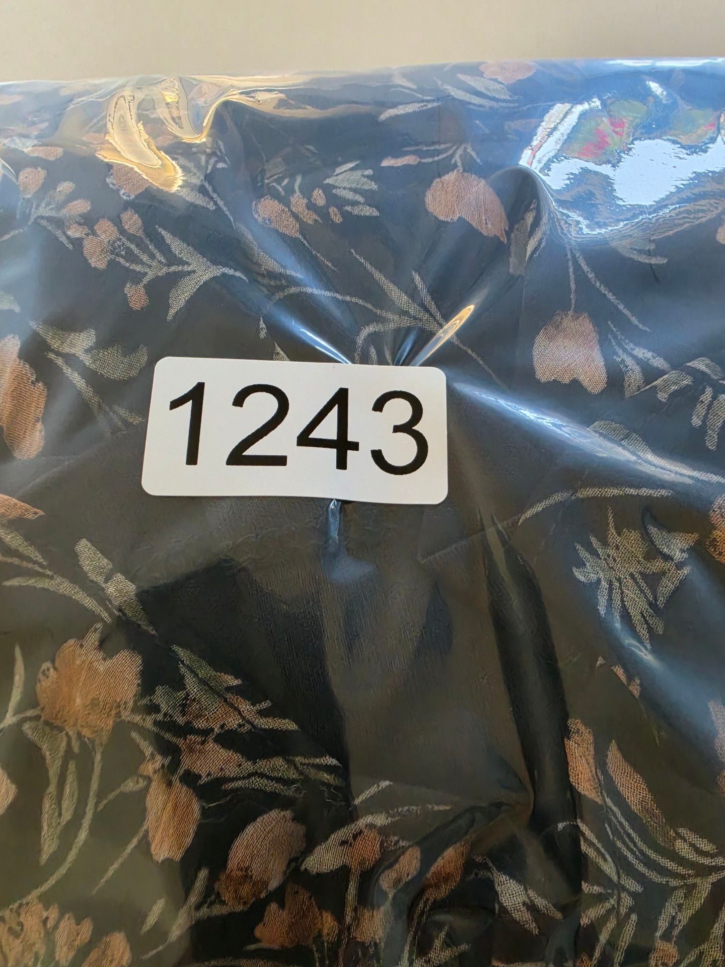 Calvin Klein Floral Dress Size 8 Black Chiffon Long Sleeve 7