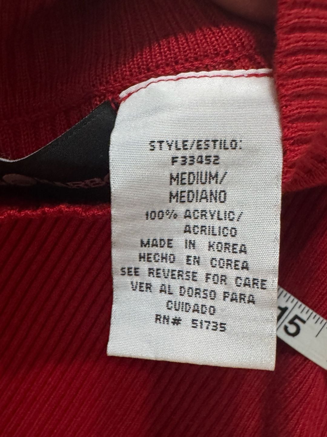 Red Ribbed Mock Neck Short Sleeve Sweater Top Minimalist Preppy Size M 7