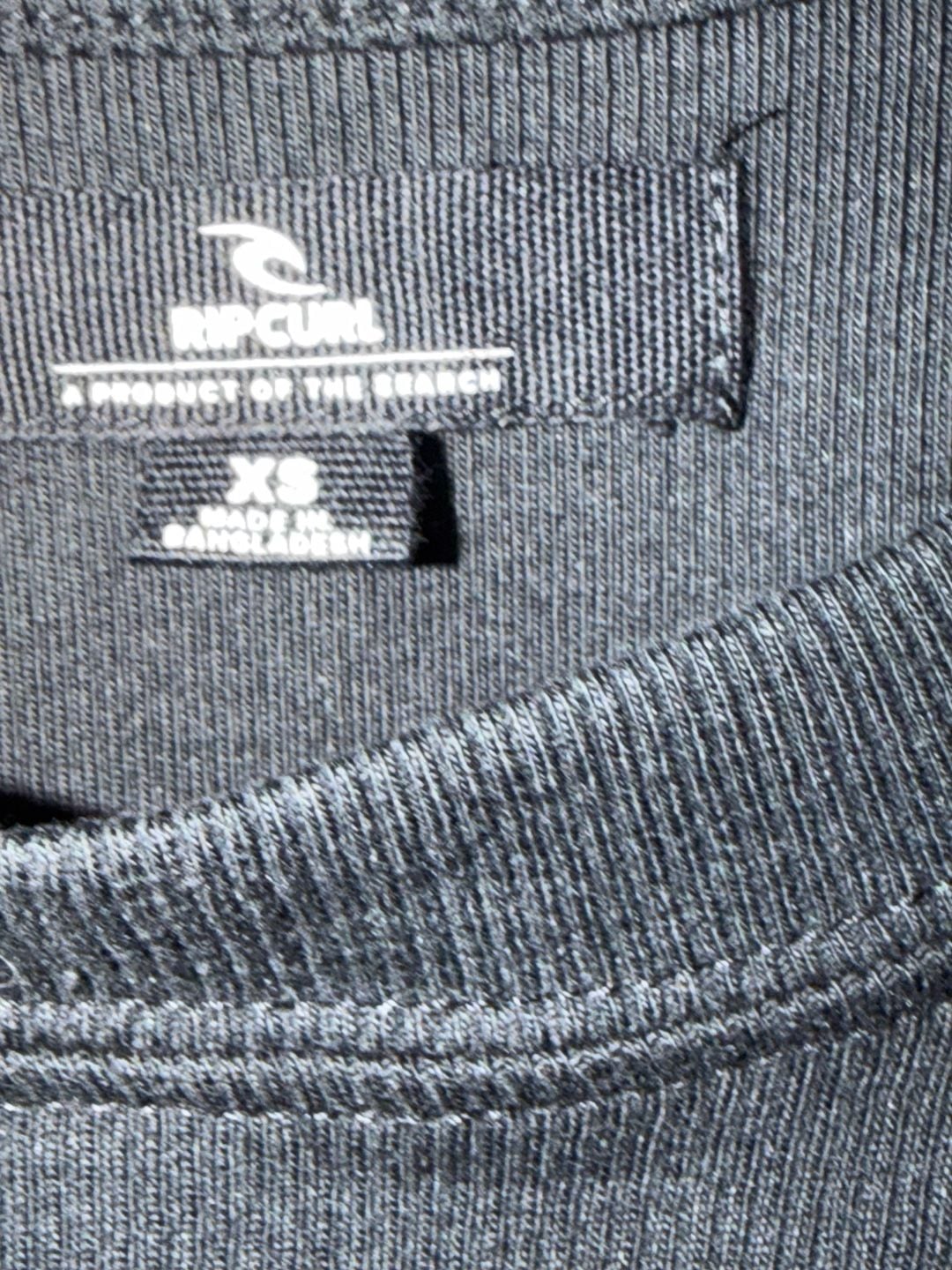 Rip Curl Black Ribbed Crop Top Size XS 3