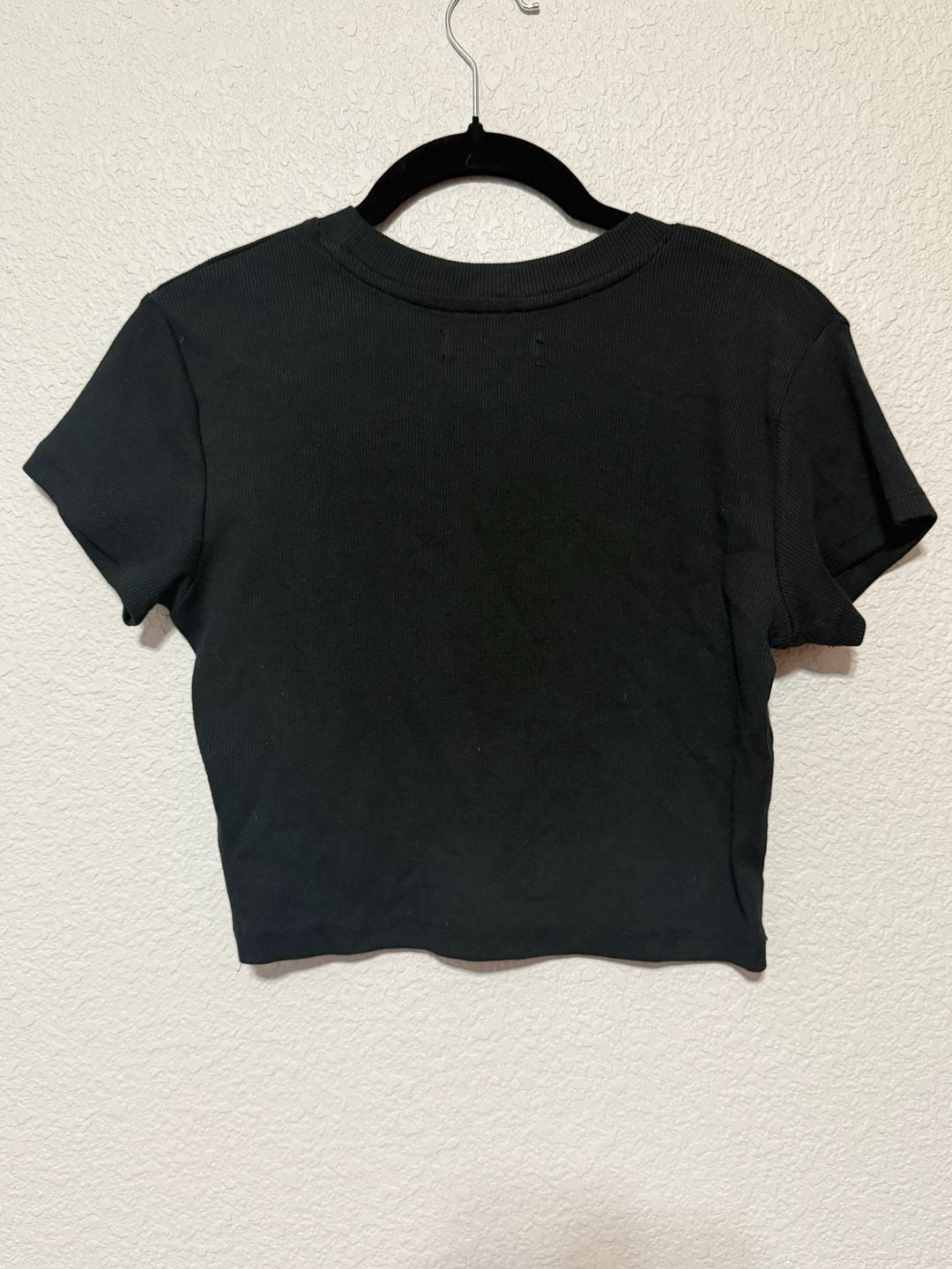 Rip Curl Black Ribbed Crop Top Size XS 4