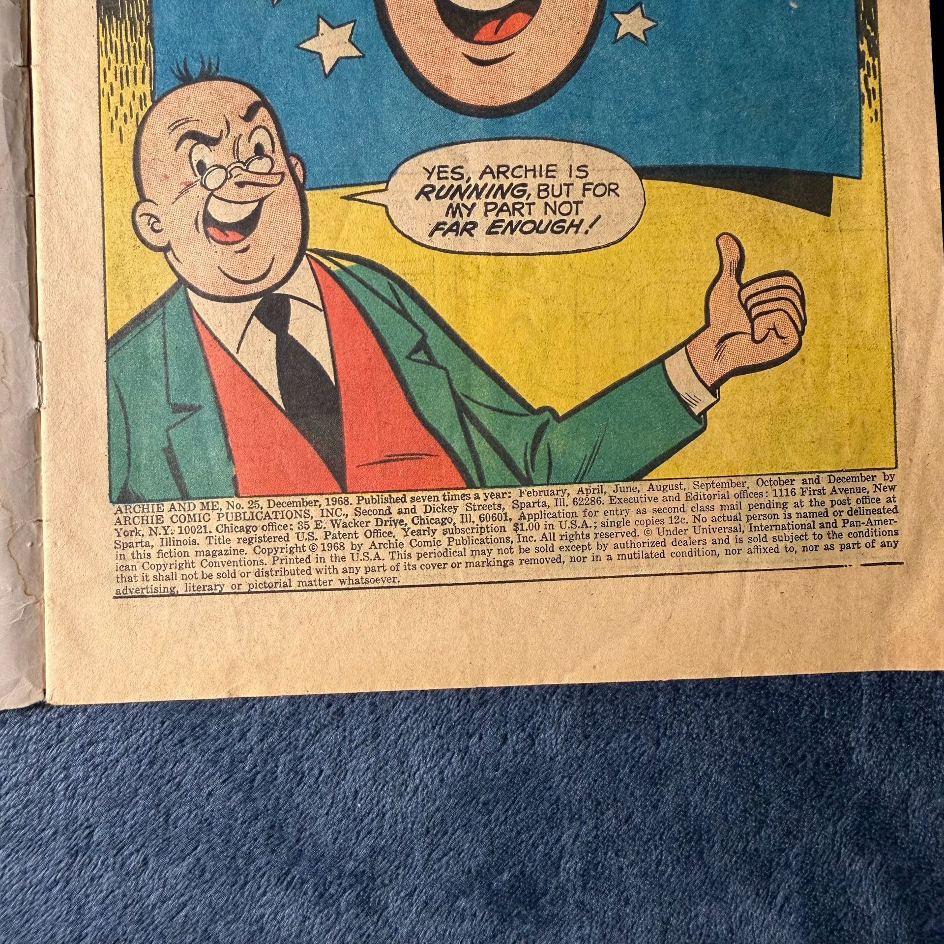 Archie and Me No. 25 Comic Book Archie Series Dec. 3