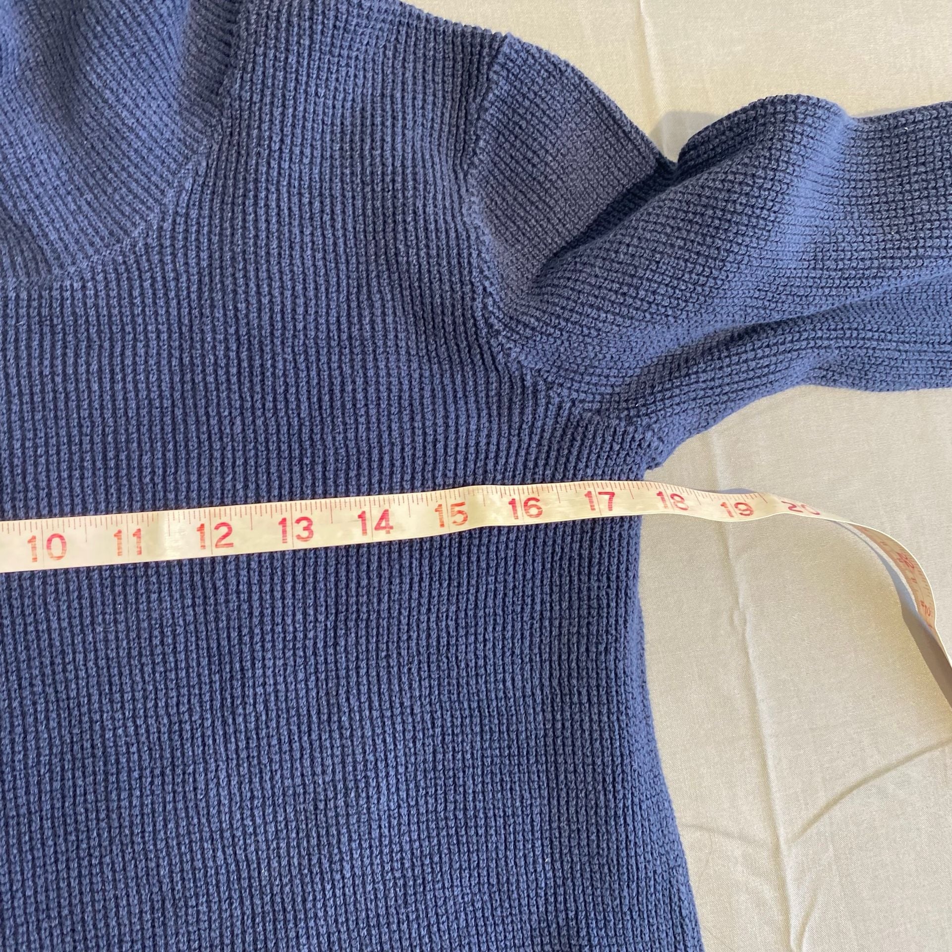 Lauren Ralph Lauren Blue Ribbed Cowl Neck Sweater 5