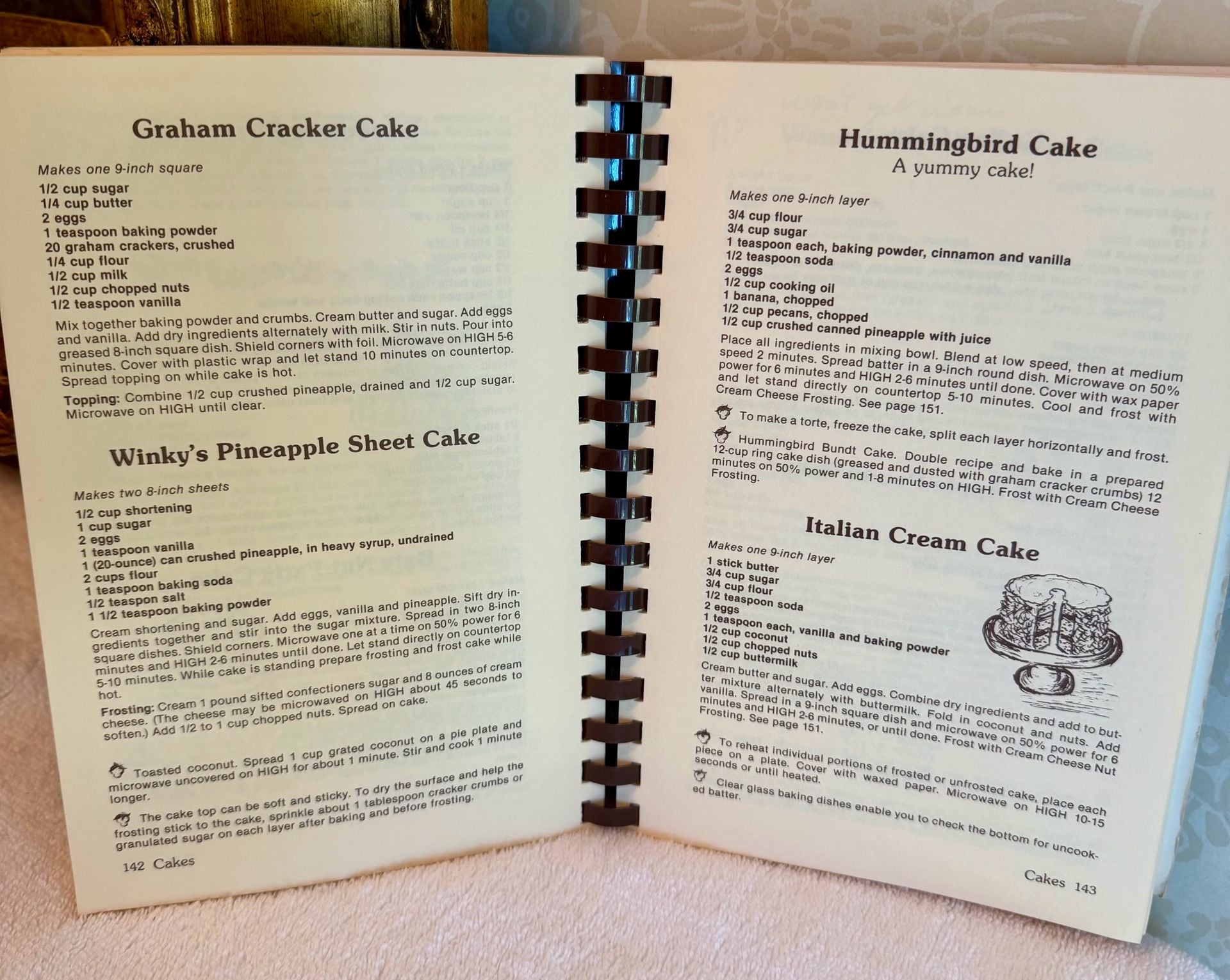 Vintage 1982 Simply Scrumptious Microwaving Cookbook – Spiral Bound – Georgia 9