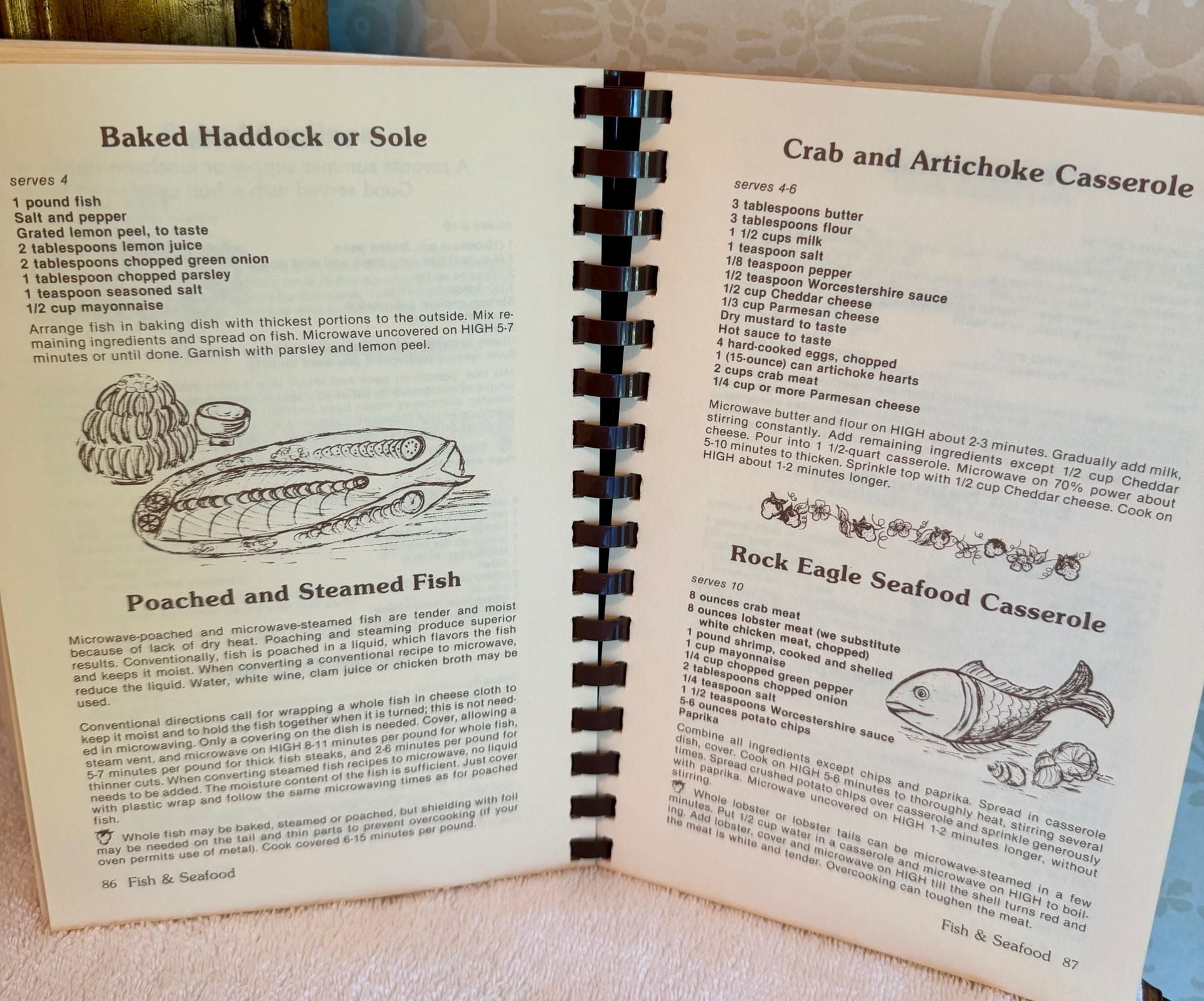 Vintage 1982 Simply Scrumptious Microwaving Cookbook – Spiral Bound – Georgia 11