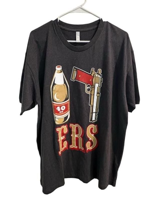 Independent Trading Co. 40 oz Gun Graphic T-Shirt XL 2