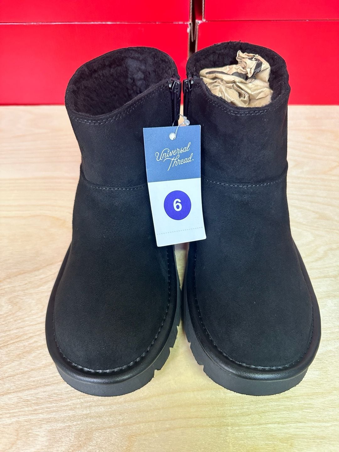 Universal Thread May Black Boots Size 6 2
