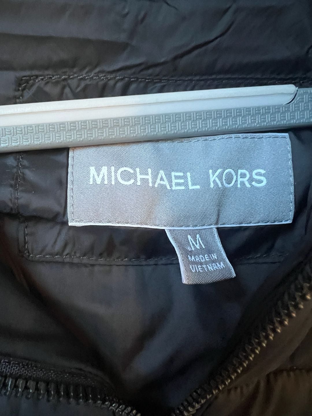 New Michael Kors Puffer Jacket Size M Black Hooded Winter Coat 6