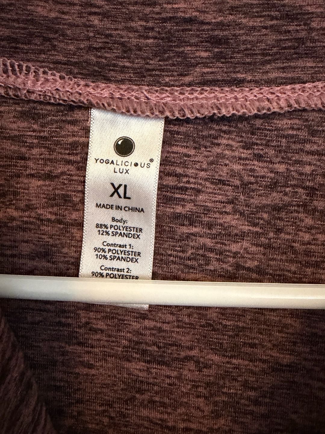 Yogalicious Lux Zip Jacket XL Purple Marled 4