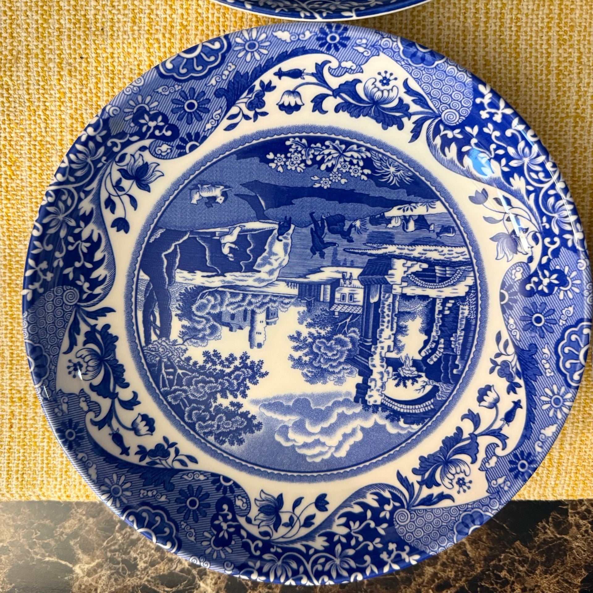 Spode Italian Blue White Salad Plates Set Of 4 4