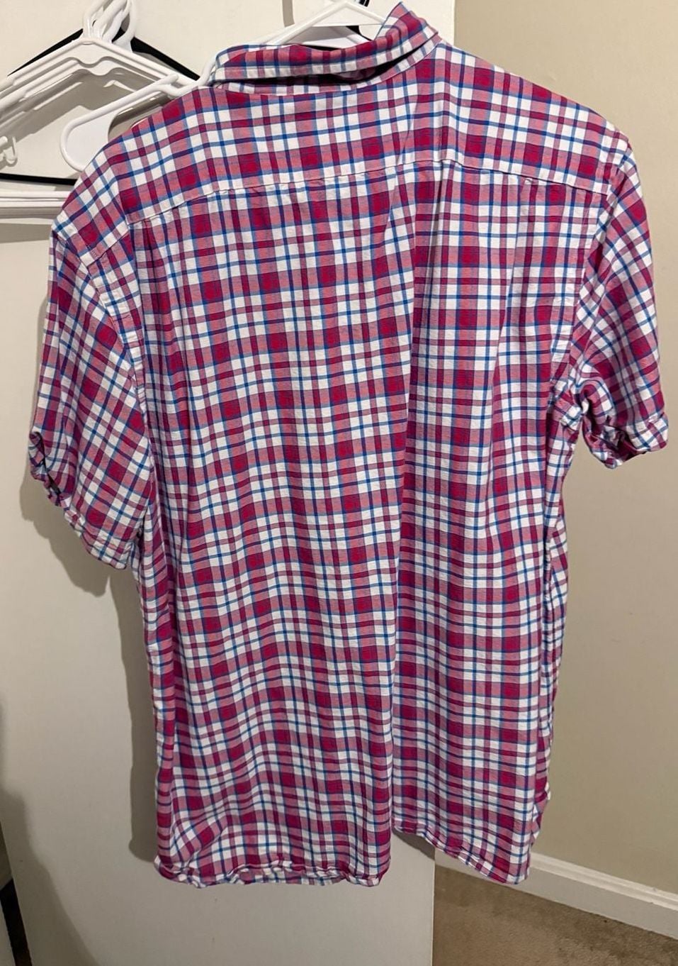 Cremieux Classics Short Sleeve Plaid Cotton Button Down Shirt L 4