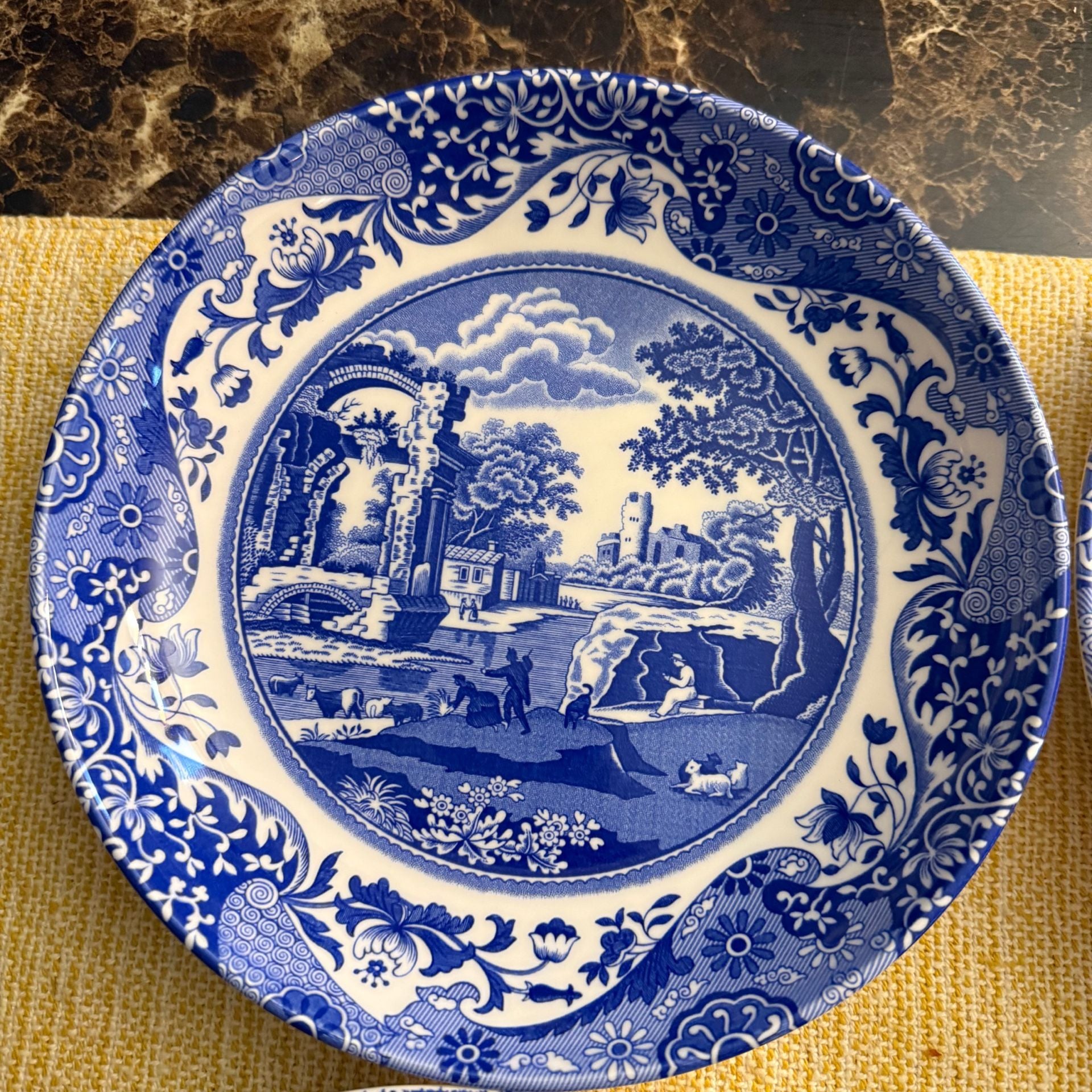 Spode Italian Blue White Salad Plates Set Of 4 5