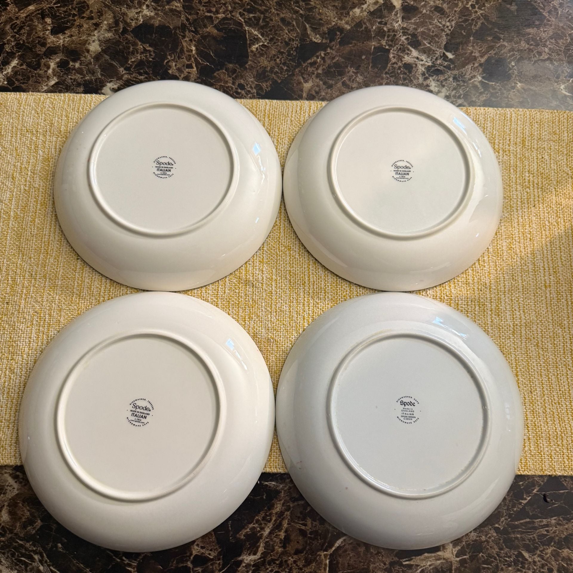 Spode Italian Blue White Salad Plates Set Of 4 6