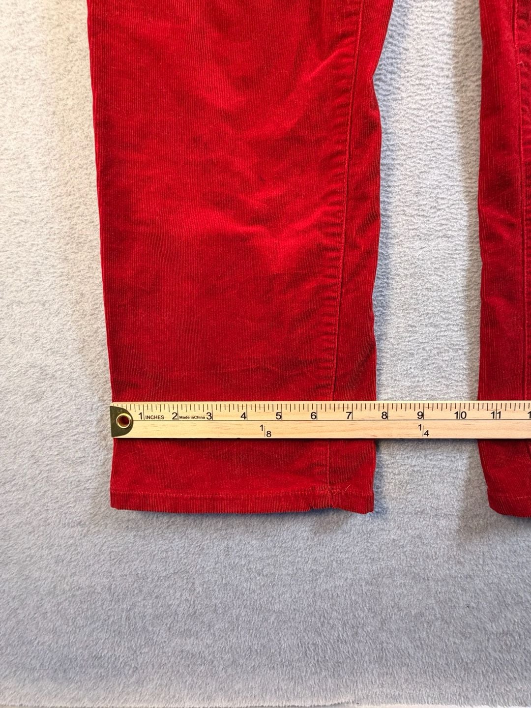 Chaps Corduroy Pants Size 8 Red Straight Leg Cotton Elastane 4