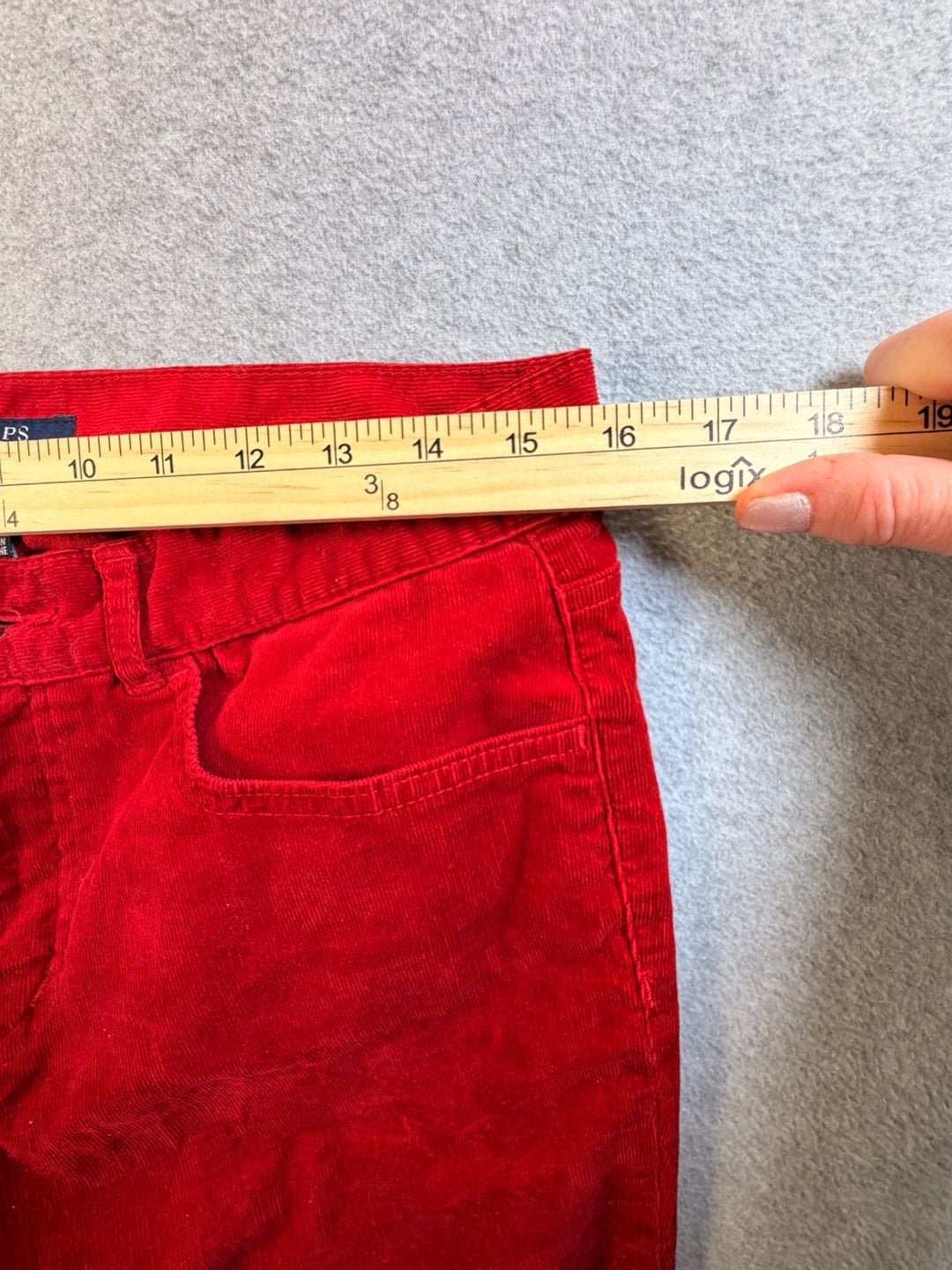 Chaps Corduroy Pants Size 8 Red Straight Leg Cotton Elastane 6