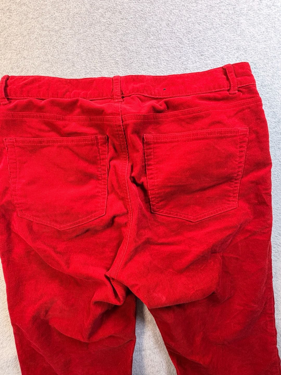 Chaps Corduroy Pants Size 8 Red Straight Leg Cotton Elastane 9