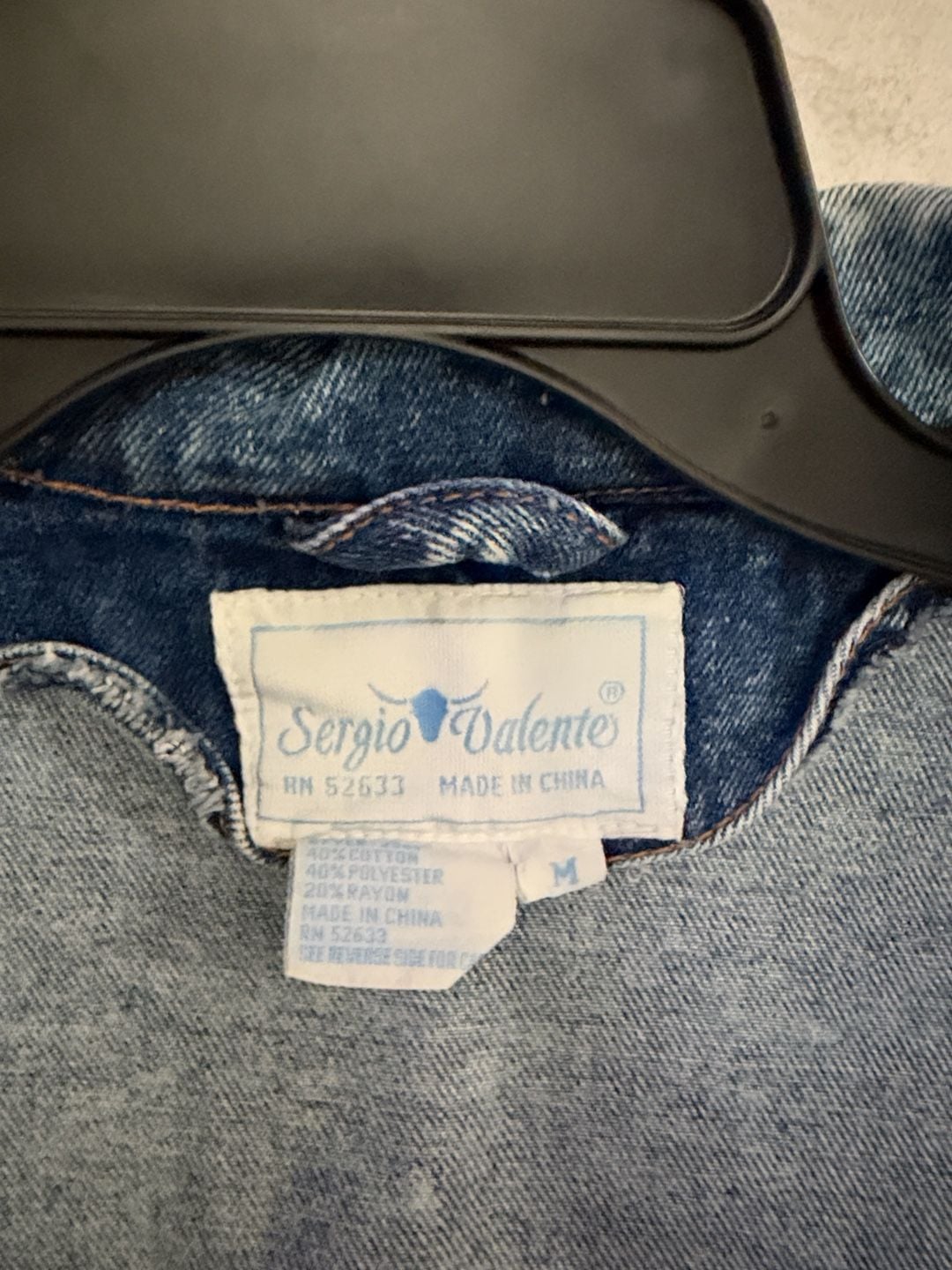 Sergio Valente Acid Wash Denim Jacket Size M Vintage Striped Trim 5