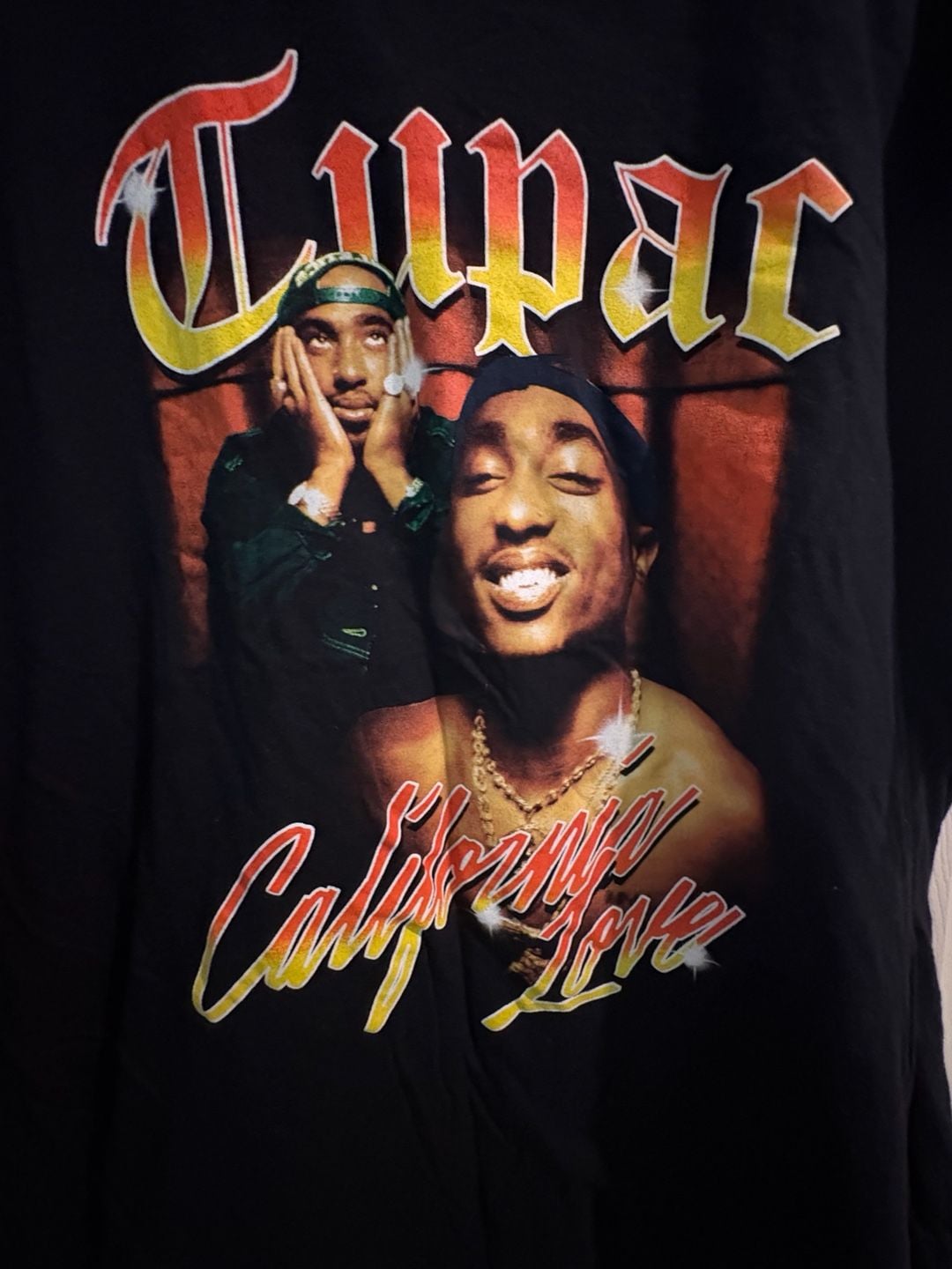 2Pac California Love Graphic T-Shirt XXL Black Tupac Rap Merch 2