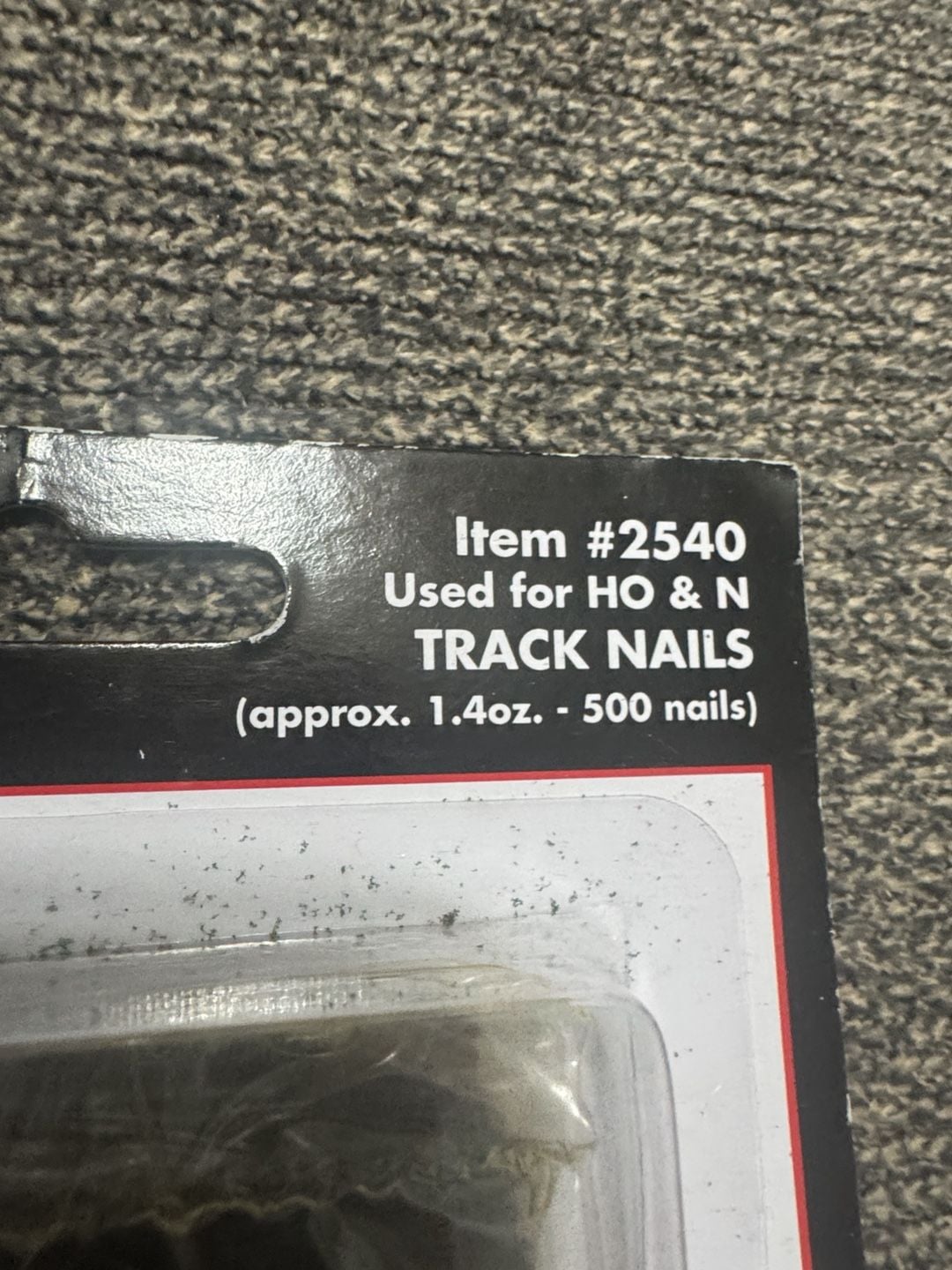 Atlas Model Railroad Track Nails Item #2540 HO & N Scale 500 Nails 3