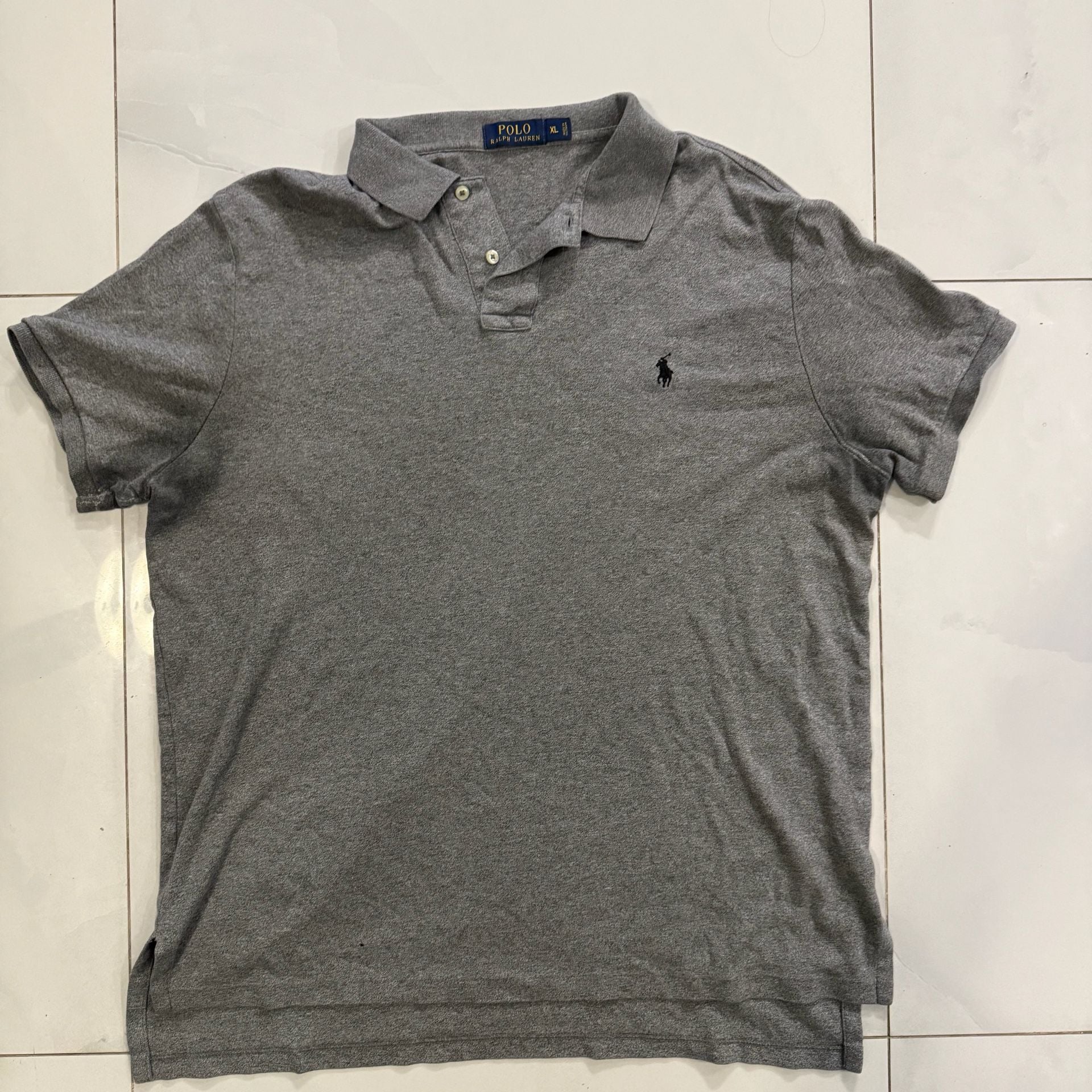 Polo Ralph Lauren Shirt Mens M Medium Gray Short Sleeve Side 2