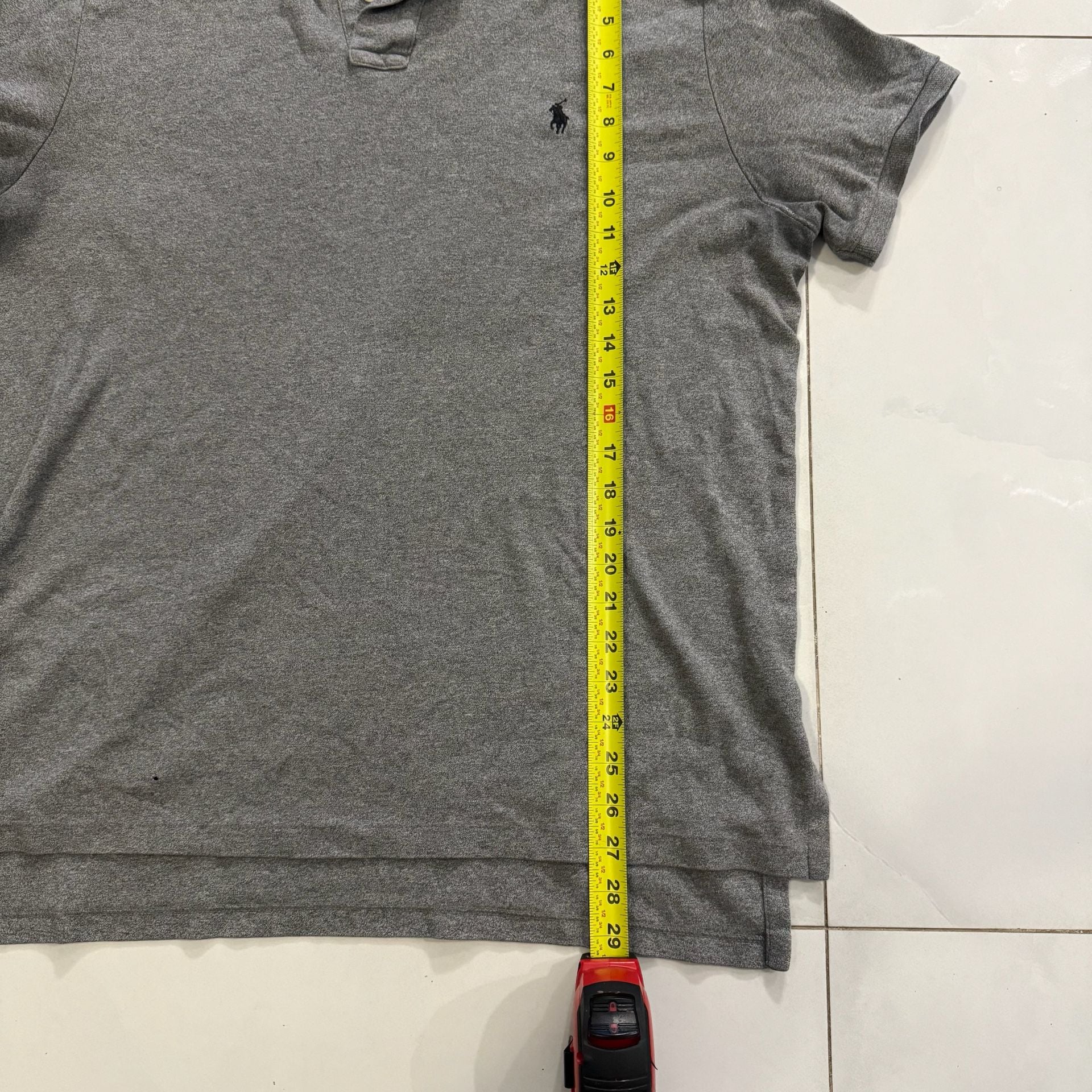 Polo Ralph Lauren Shirt Mens M Medium Gray Short Sleeve Side 8