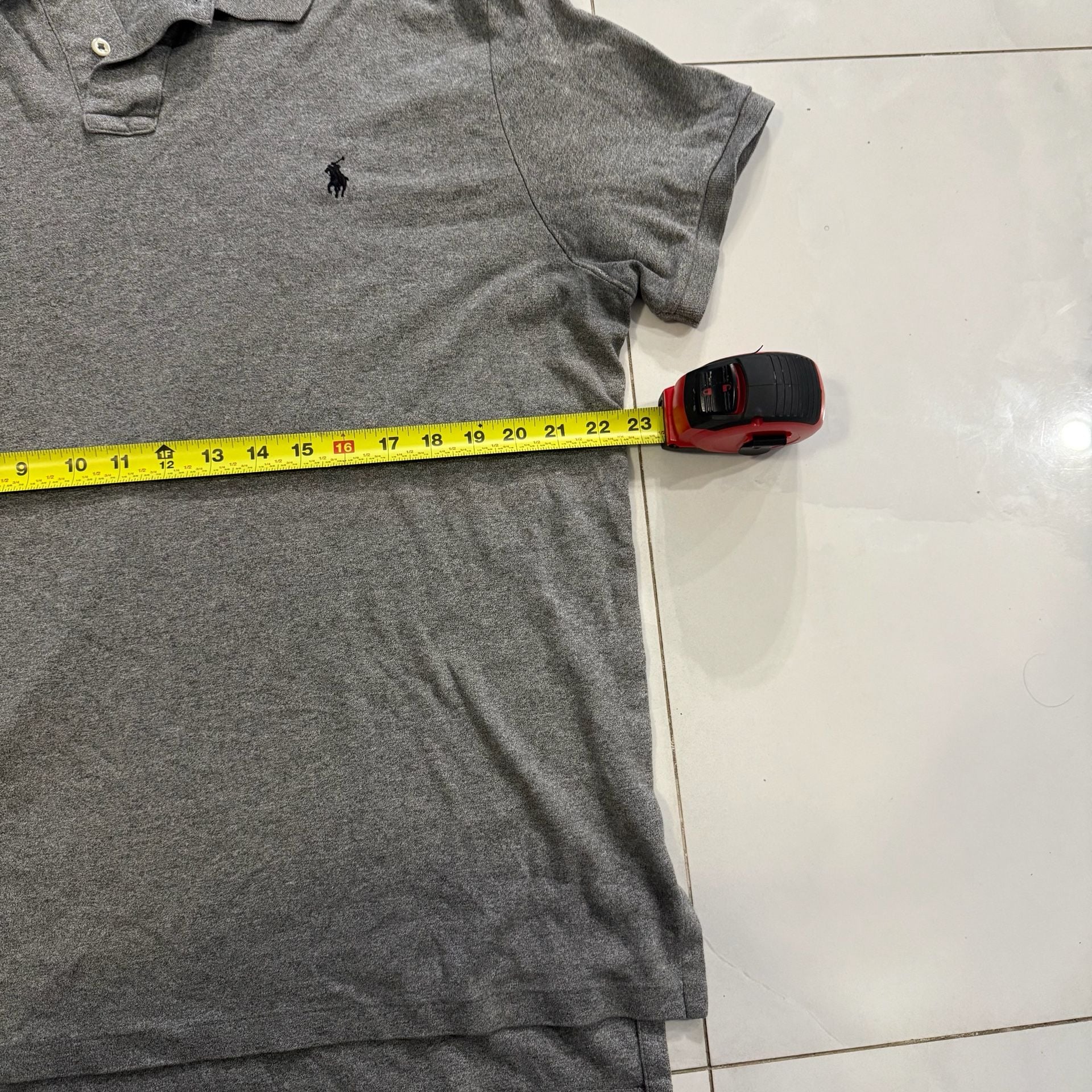 Polo Ralph Lauren Shirt Mens M Medium Gray Short Sleeve Side 9