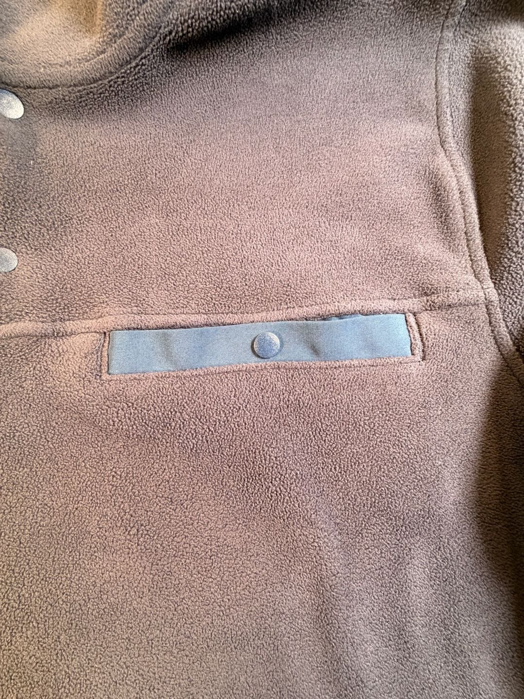 32 Degrees Heat Fleece Pullover Size L Dark Gray Blue Snap Pocket Mock Neck 3