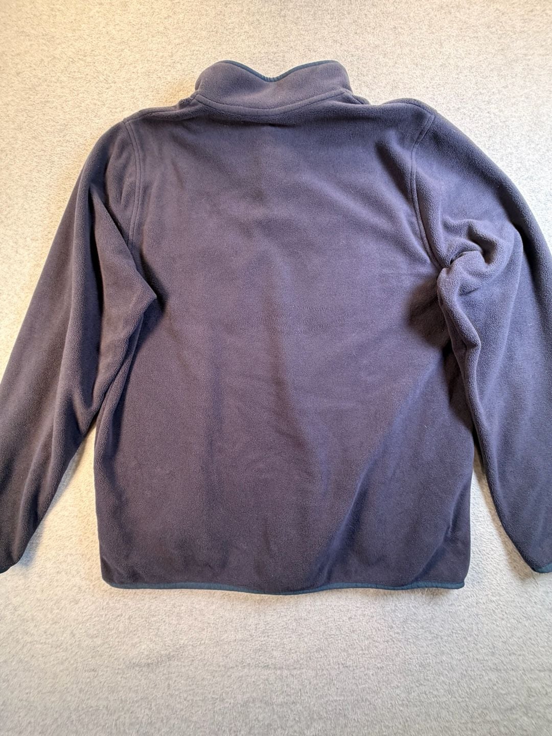 32 Degrees Heat Fleece Pullover Size L Dark Gray Blue Snap Pocket Mock Neck 8