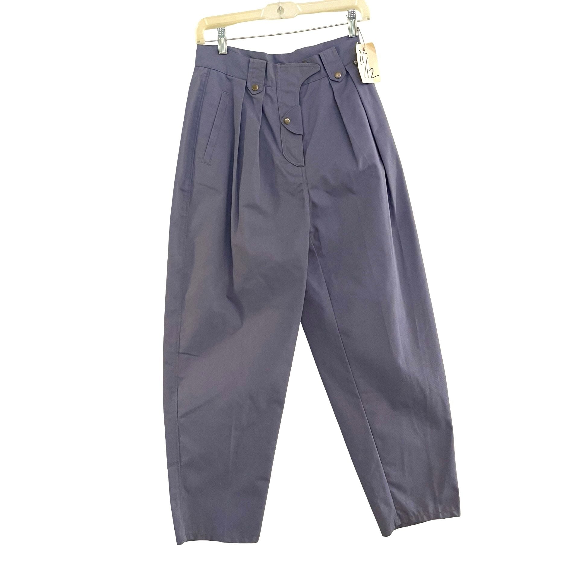 Chris Allan Vintage Pleated Tapered Pants Size 11/12 Purple High Waisted 3