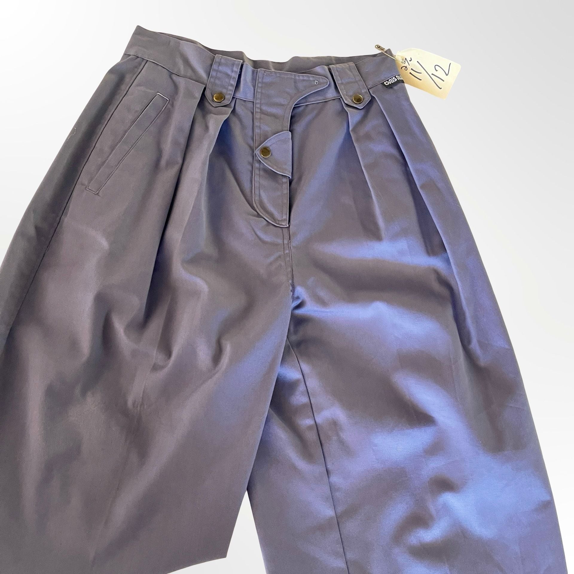 Chris Allan Vintage Pleated Tapered Pants Size 11/12 Purple High Waisted 5
