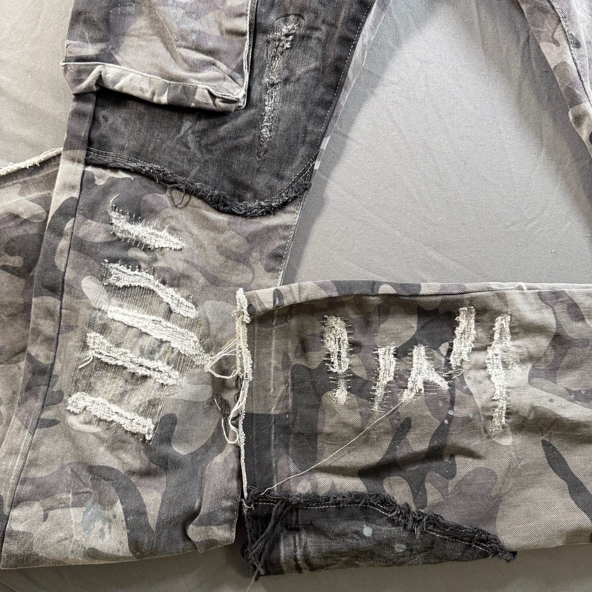 Jordan Craig Legacy Edition Ross Stacked Camo Distressed Cargo Jeans 34 3