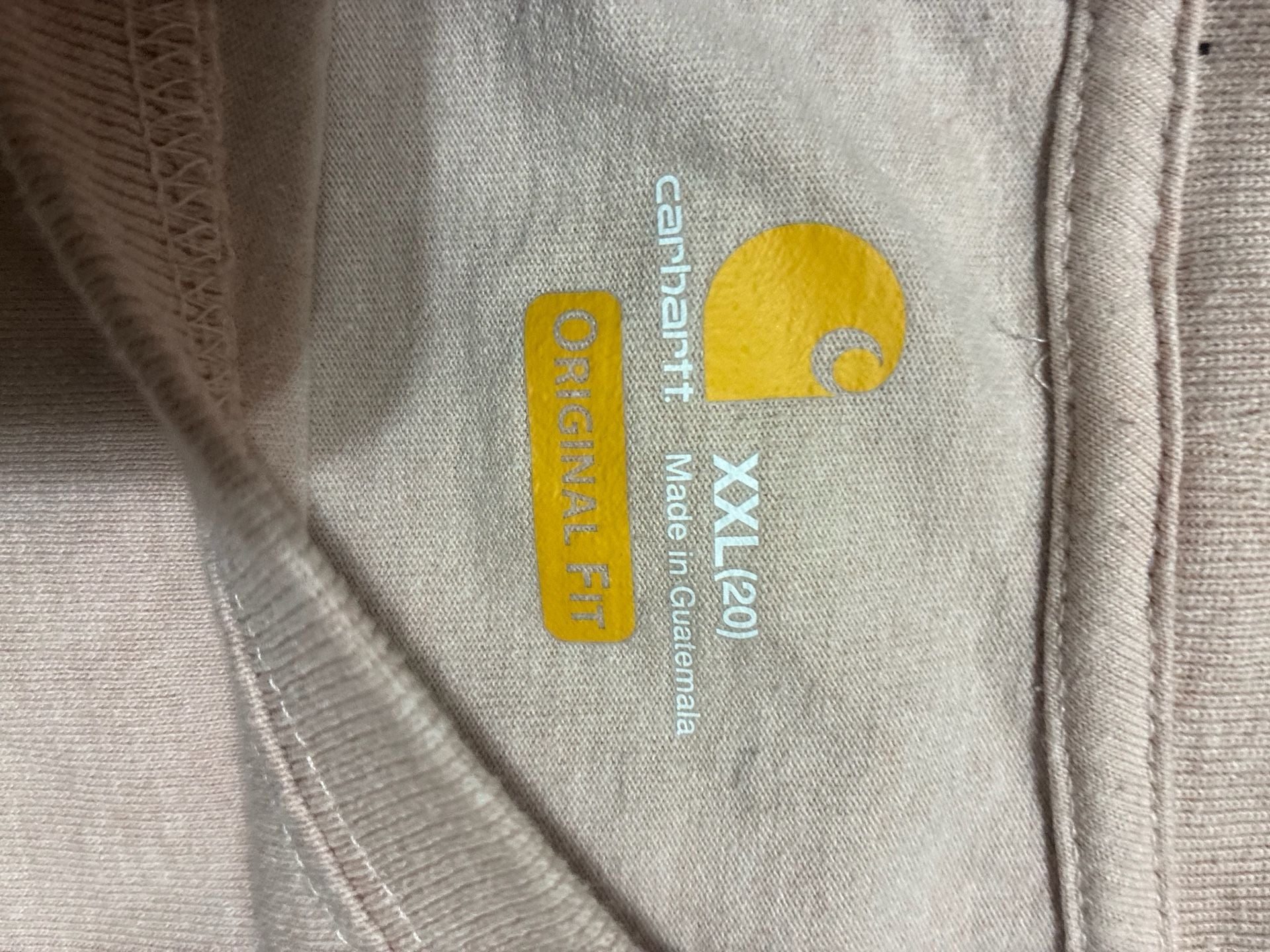 Carhartt Long Sleeve Shirt Size XXL Pink Logo Sleeve 4