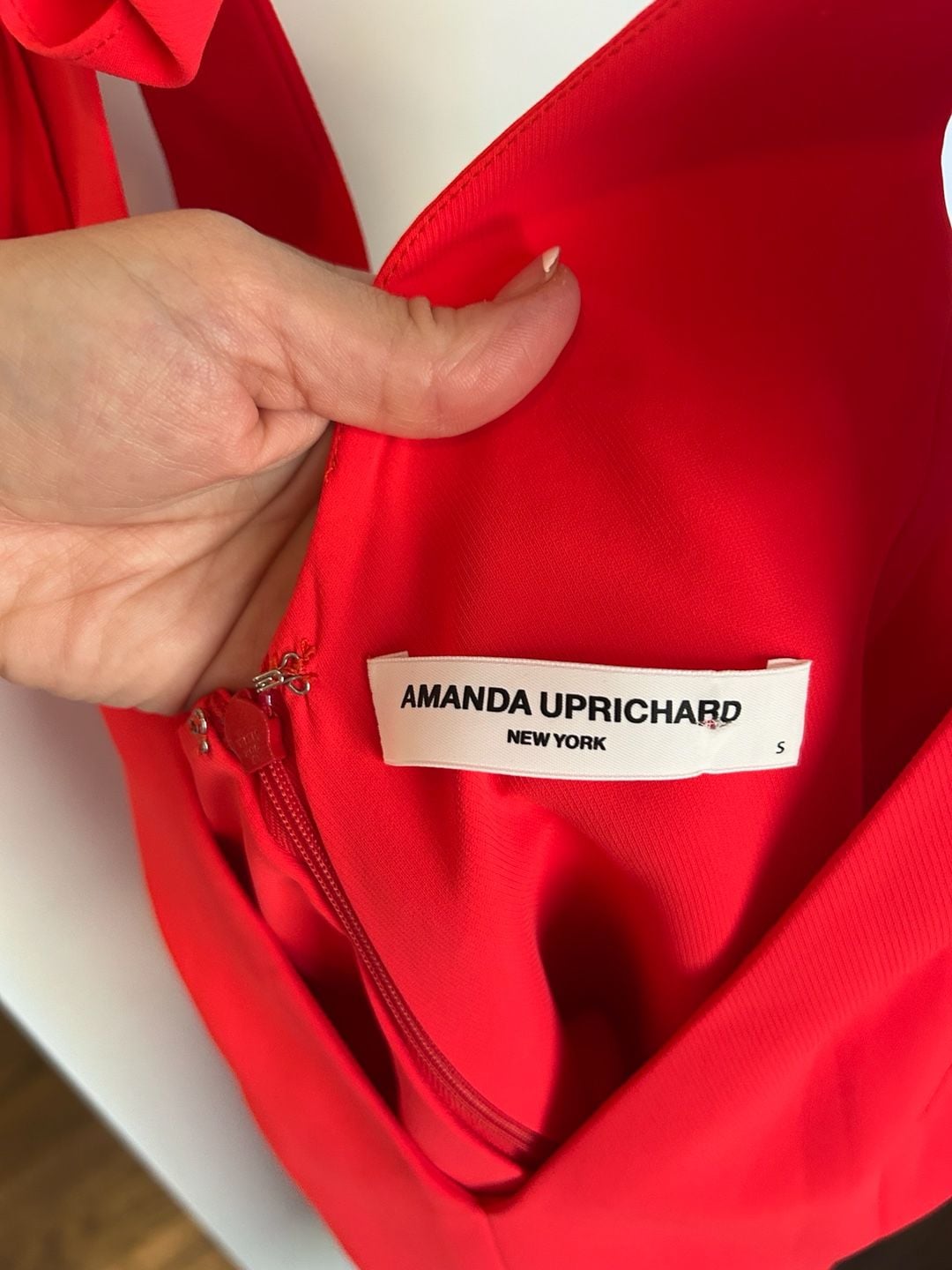 Amanda Uprichard Red Tie Strap Mini Dress Size S 5