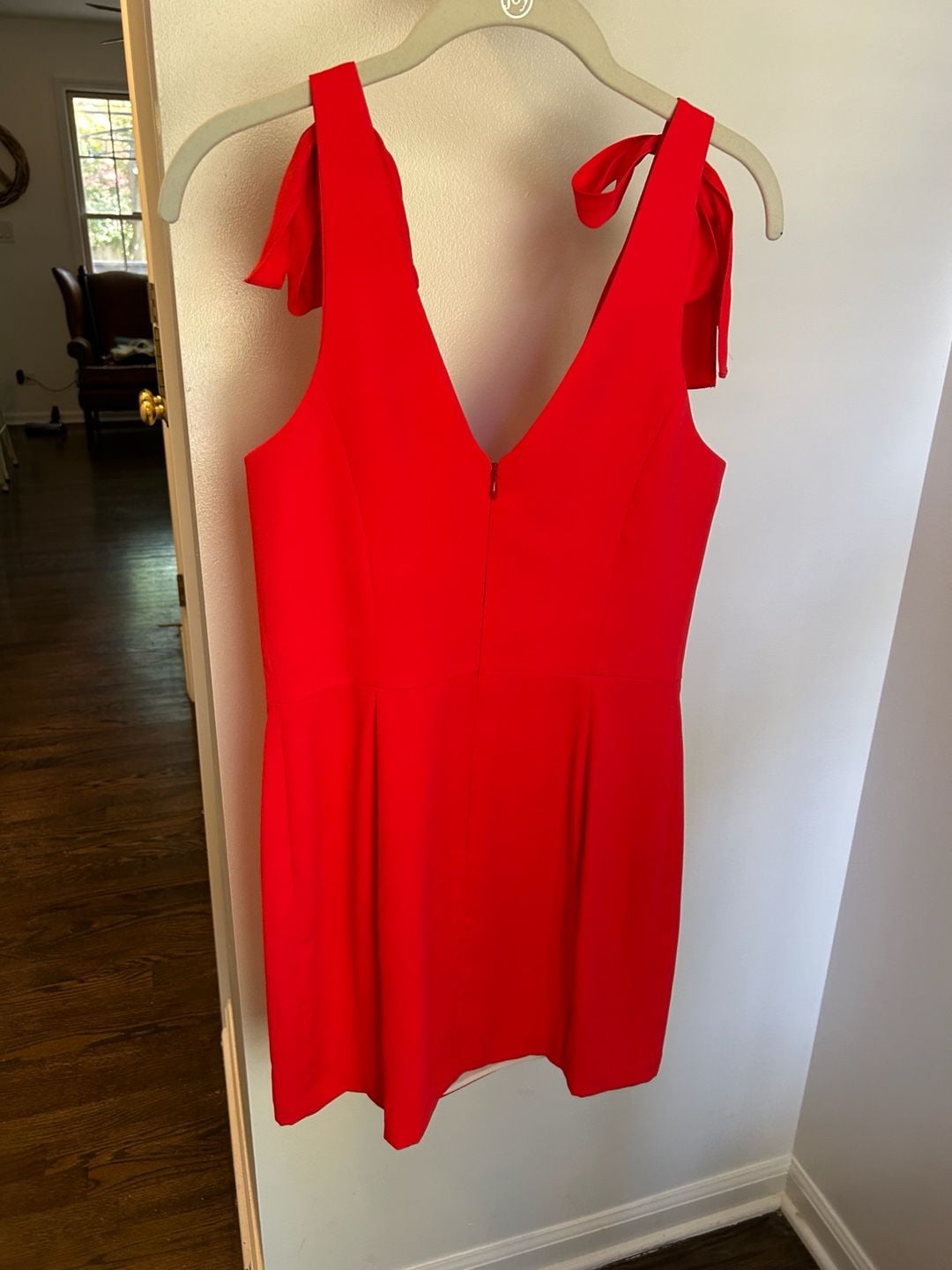 Amanda Uprichard Red Tie Strap Mini Dress Size S 6