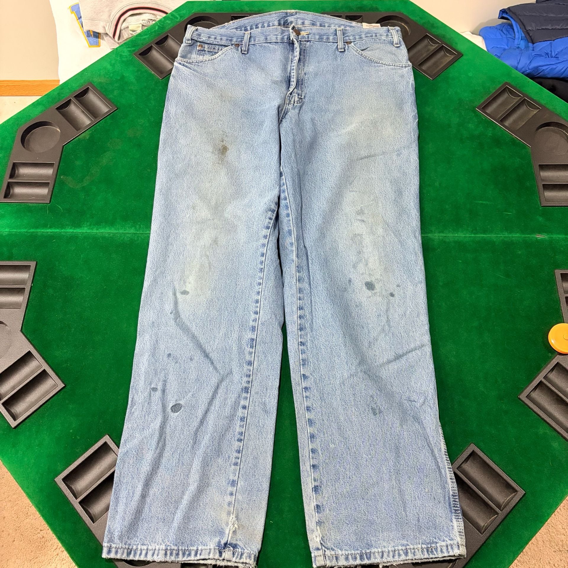 Dickies Carpenter Jeans Size 38x32 Light Wash Denim Relaxed Fit 3