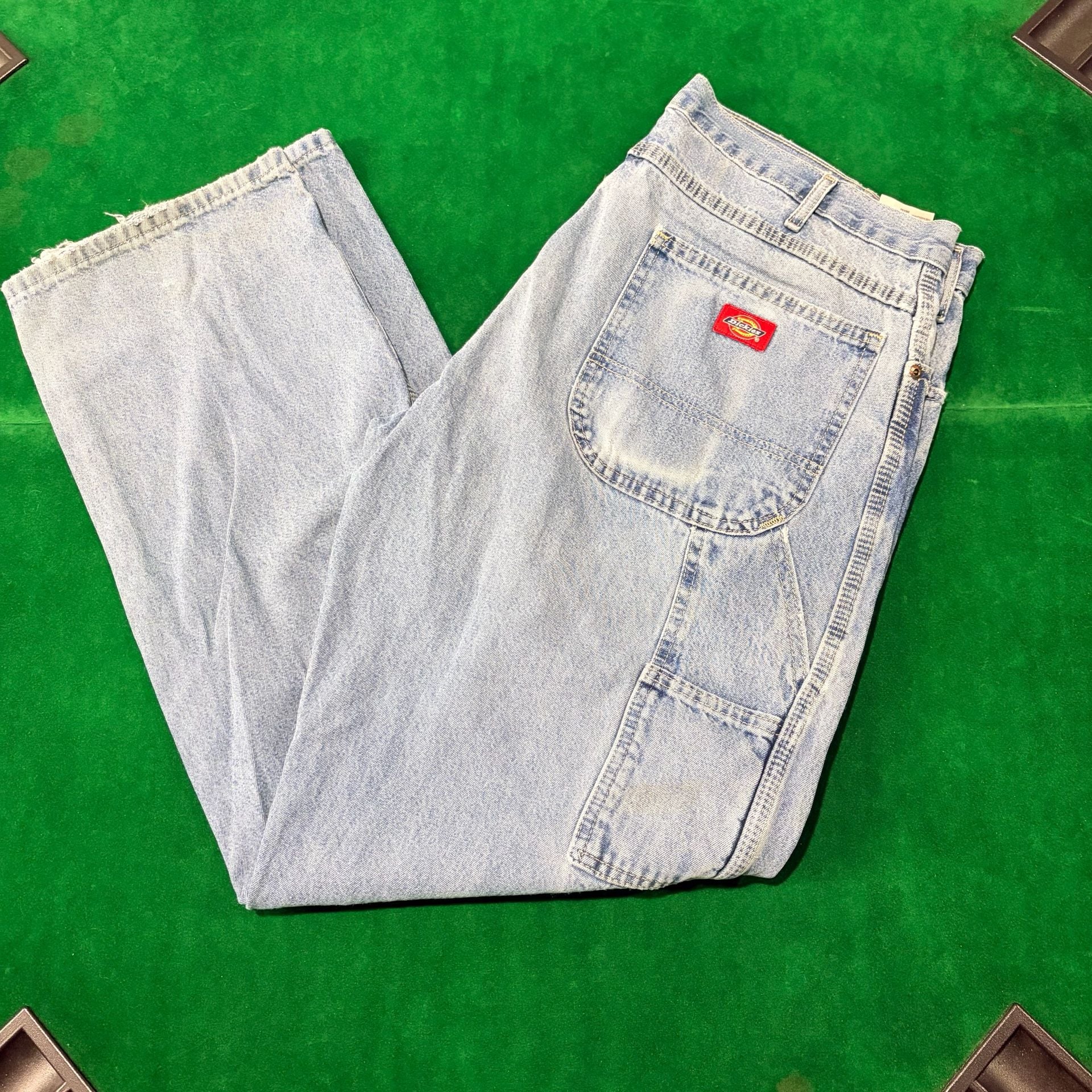 Dickies Carpenter Jeans Size 38x32 Light Wash Denim Relaxed Fit 5