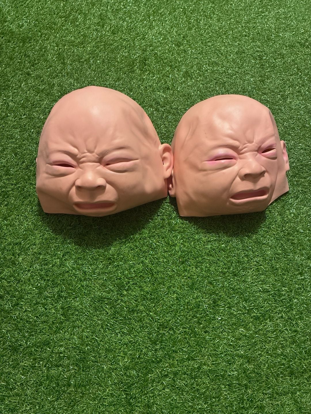 Novelty Creepy Crying Baby Masks Set of 2 1
