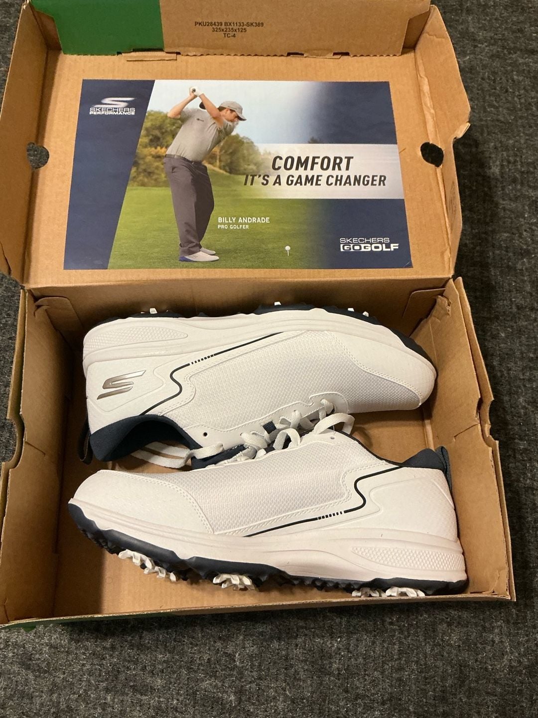 Skechers Go Golf Torque-Sport 2 Golf Shoes Mens Size 9.5 White Navy 5