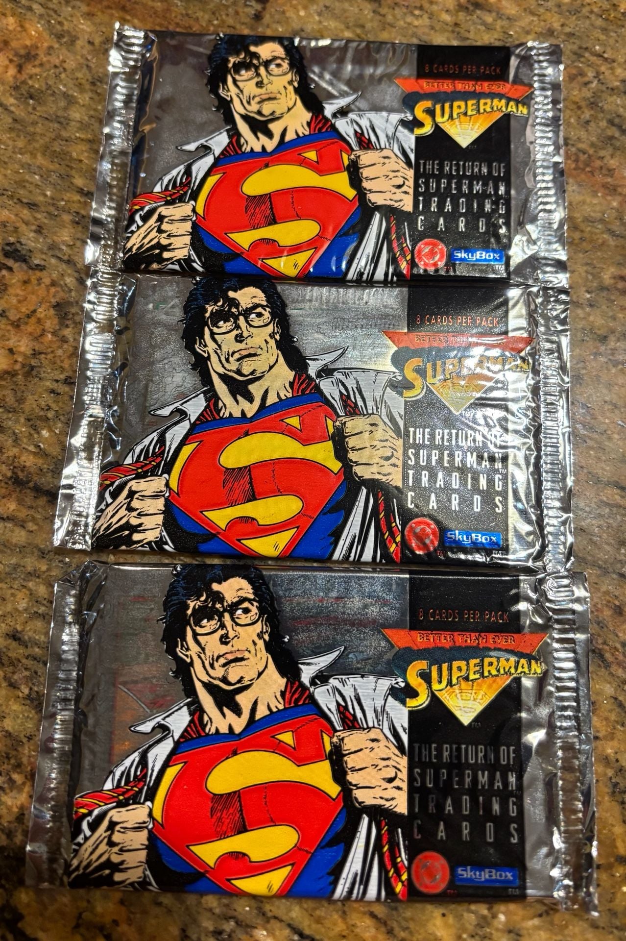 SkyBox The Return Of Superman Trading Cards Sealed Packs Lot of 3 1