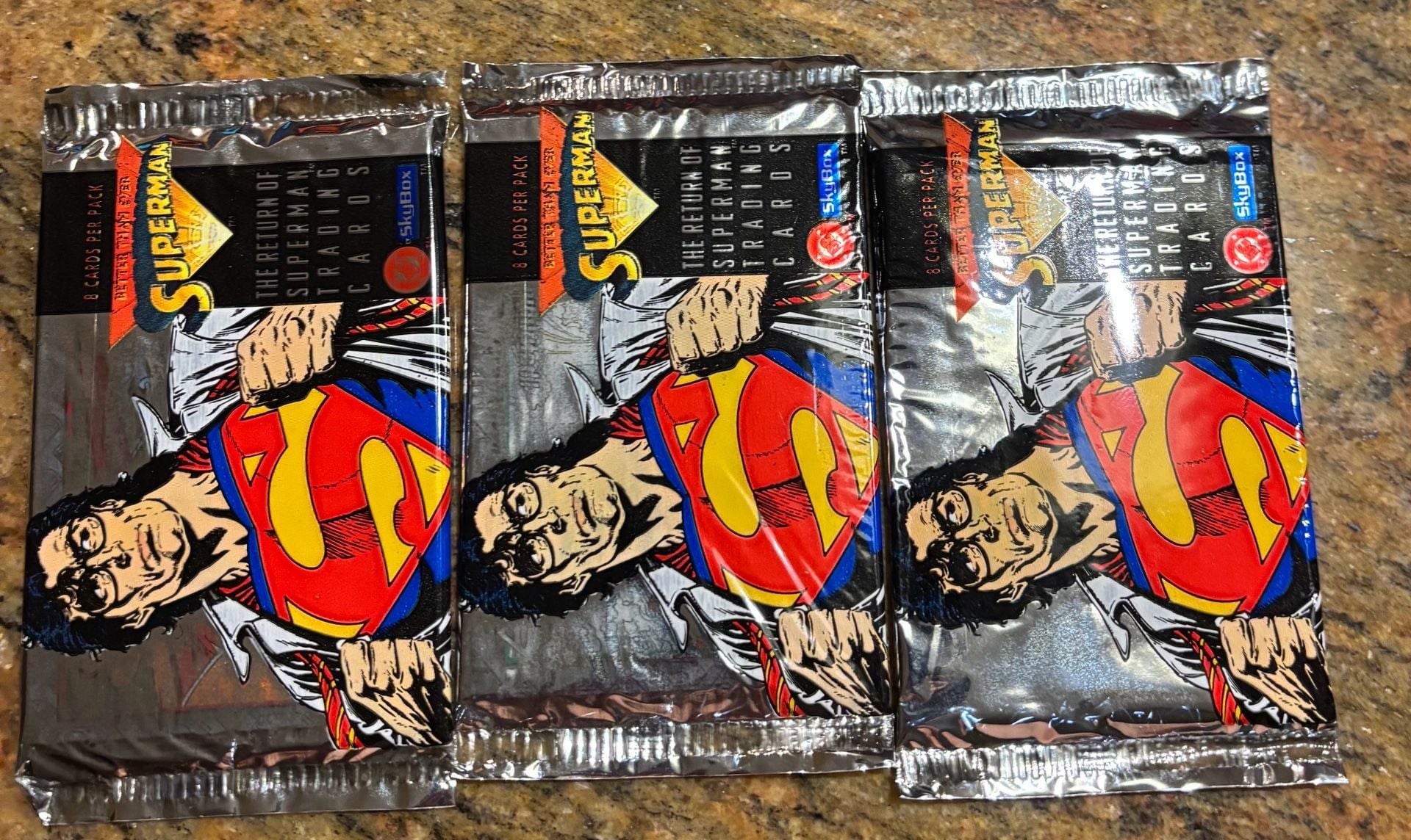 SkyBox The Return Of Superman Trading Cards Sealed Packs Lot of 3 2