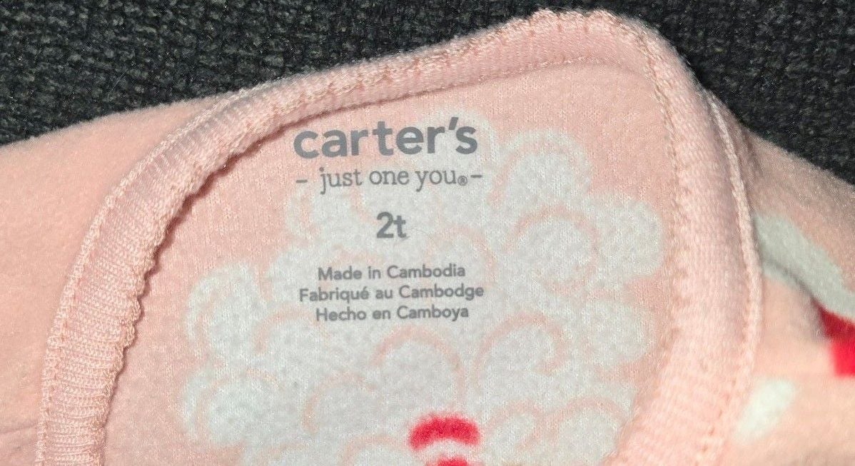 Christmas Carter's Santa Fleece Footed Pajamas Size 2T 3