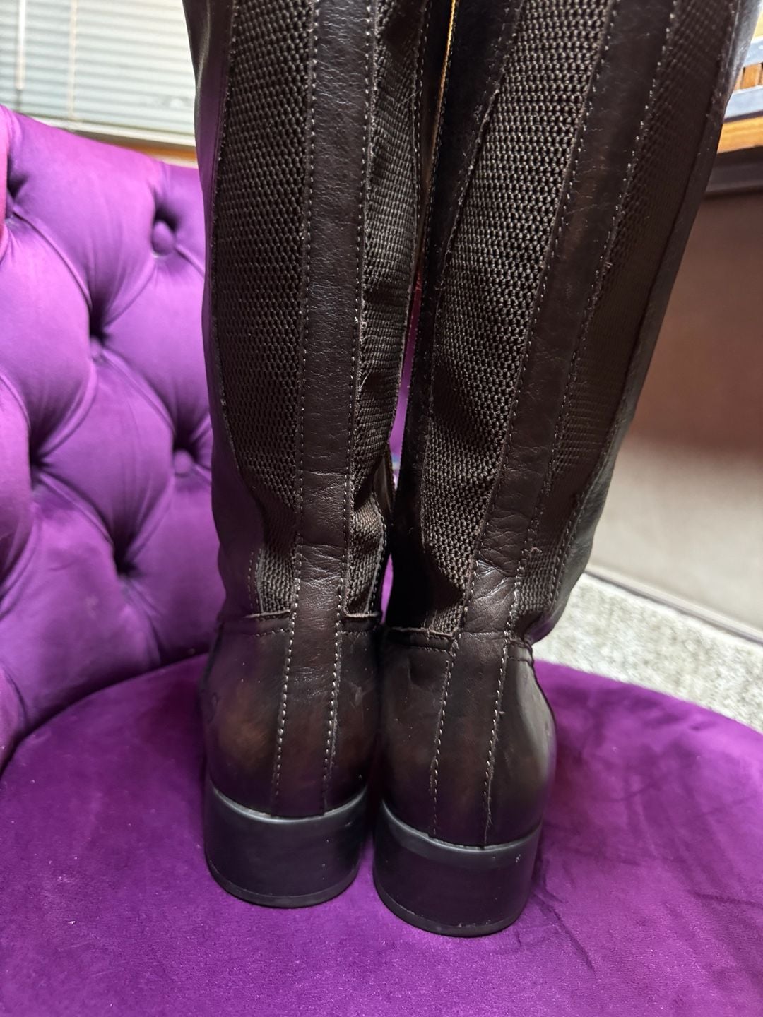Born Carran leather knee high riding brown boots size 8 NWOT 8