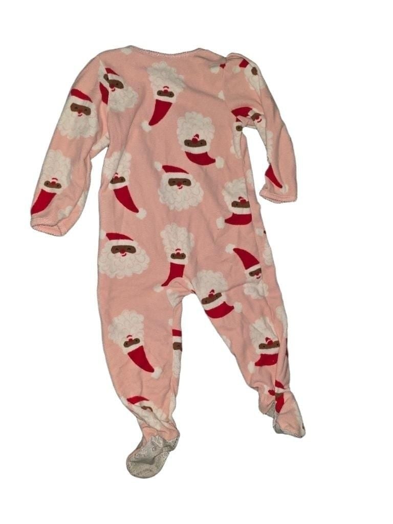 Christmas Carter's Santa Fleece Footed Pajamas Size 2T 4