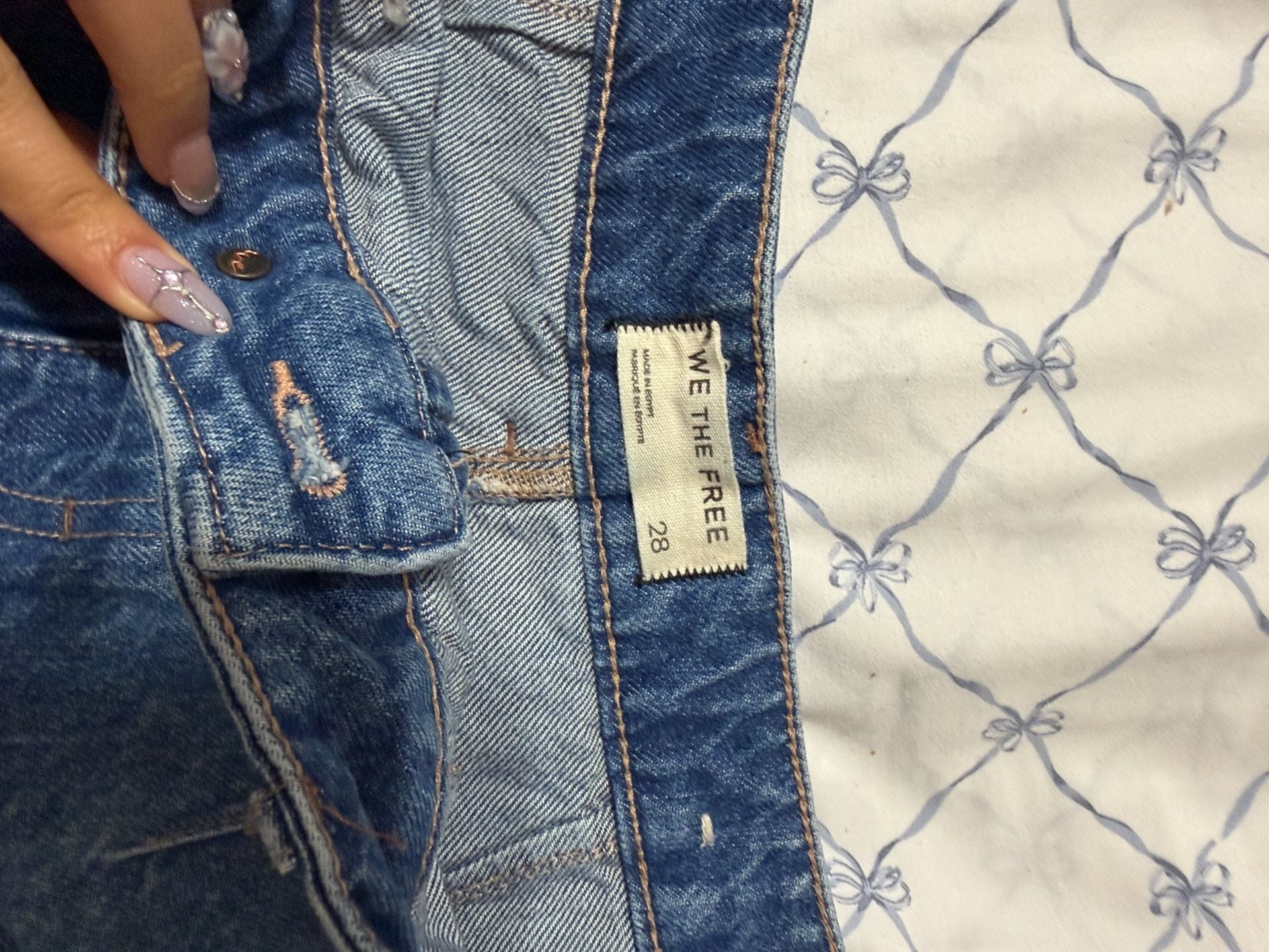 Free People Galivanting Denim Skort (Women) 3