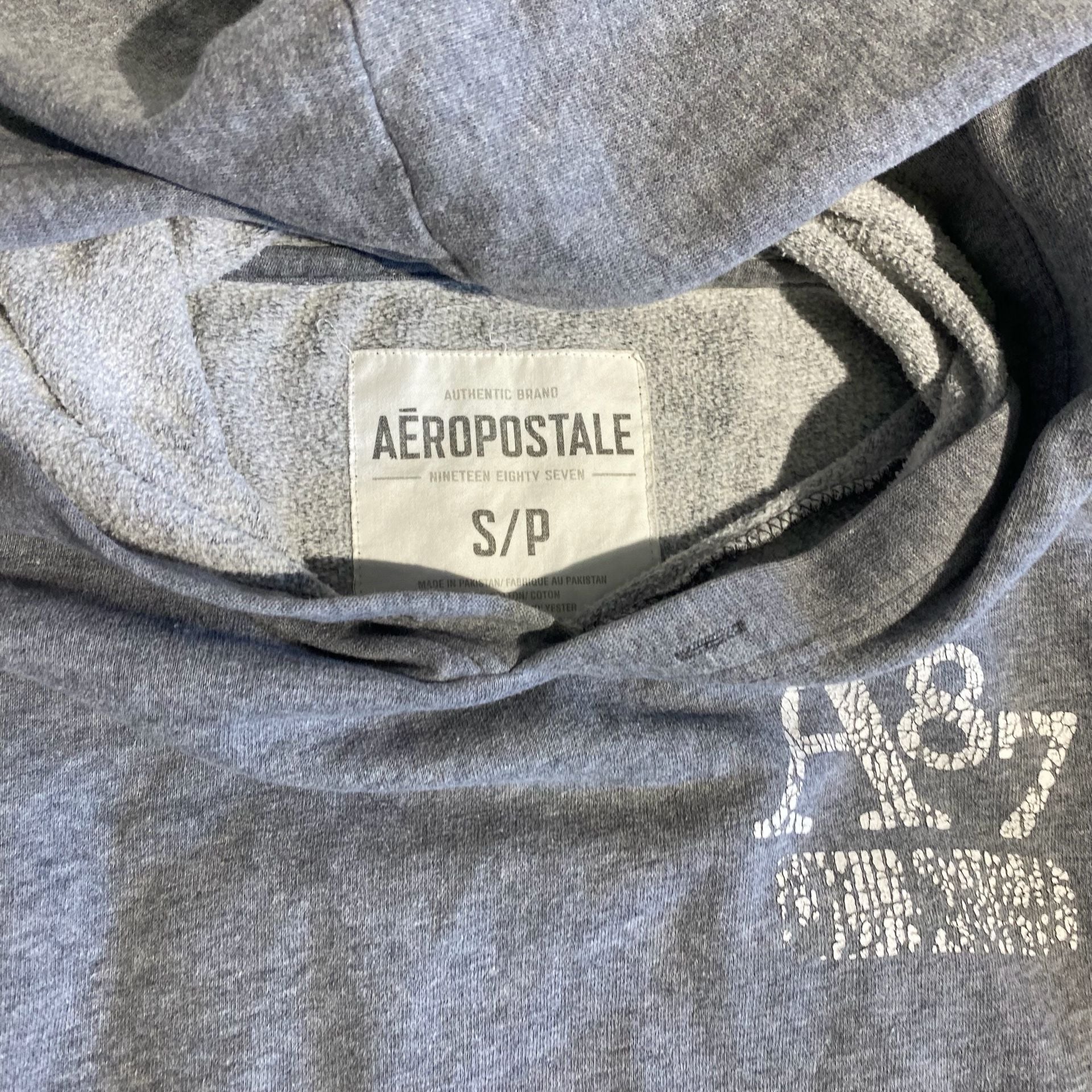 Aeropostale A87 Hoodie Size S Gray 4