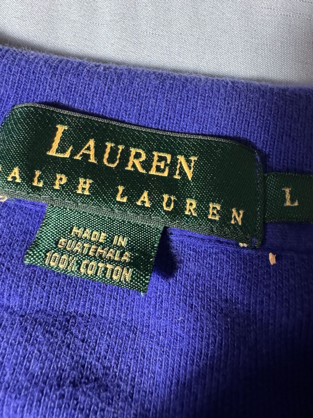 Lauren Ralph Lauren Long Sleeve Polo Shirt Size L navy Striped 4