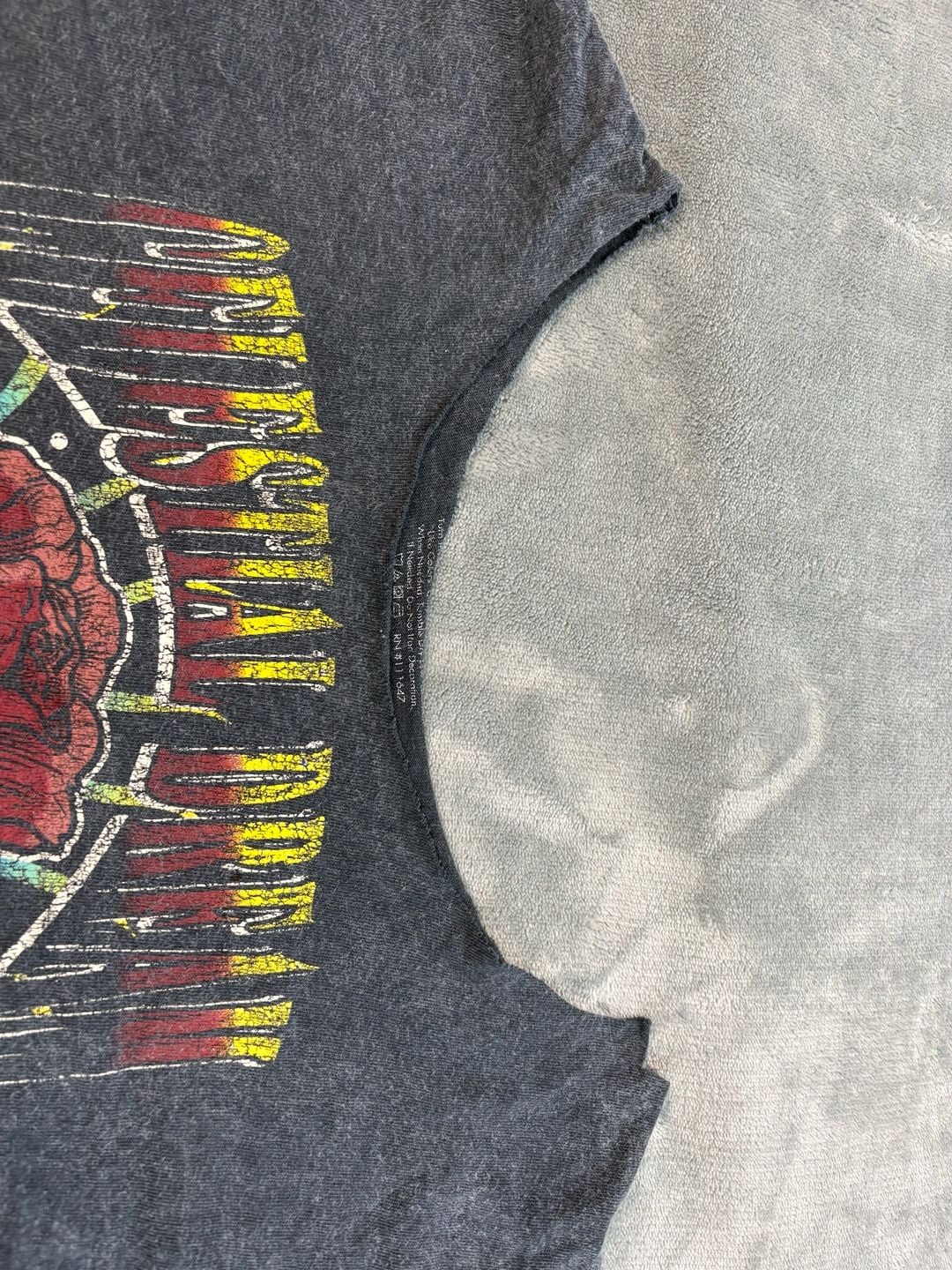 Celestial Dream World Tour 87 Rose Graphic Crop Top Acid Wash Rock Tee 4