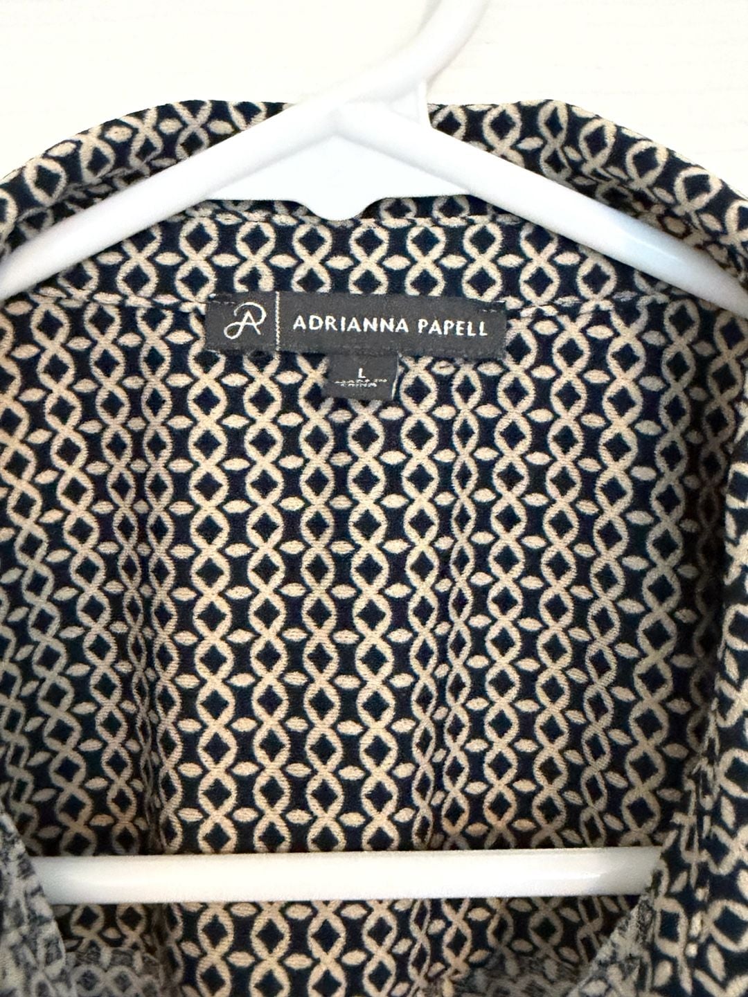 Adrianna Papell Button Up Shirt Size L 4