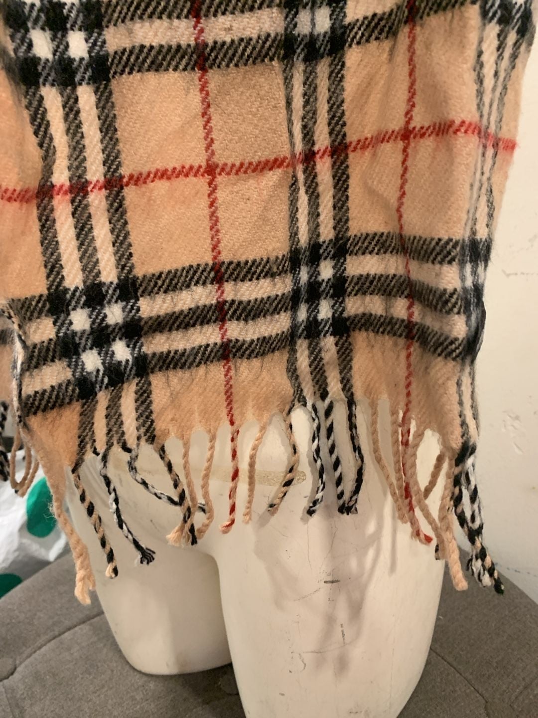 Burberry London Classic Check Nova Check Cashmere Scarf Tan 2
